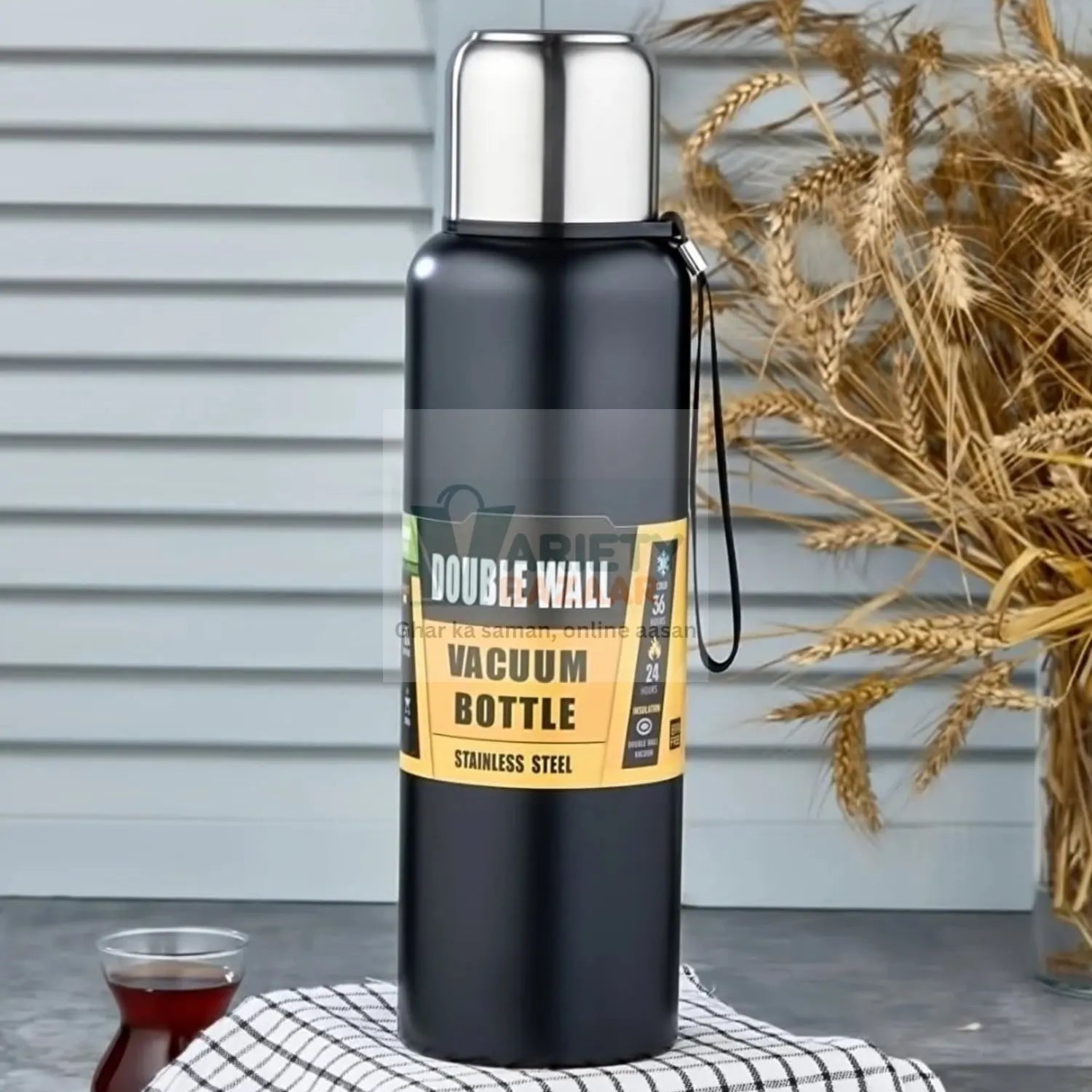 0334 304 Stainless Steel Vacuum Flask Water Bottle, Double Wall, Fridge Water Bottle, Leak Proof, Rust Proof, Hot & Cold Drinks, Gym BPA Free Camping for Sports, Outdoors Travel Home, For office / Gym /School (1500 ML) Travel Sahayak