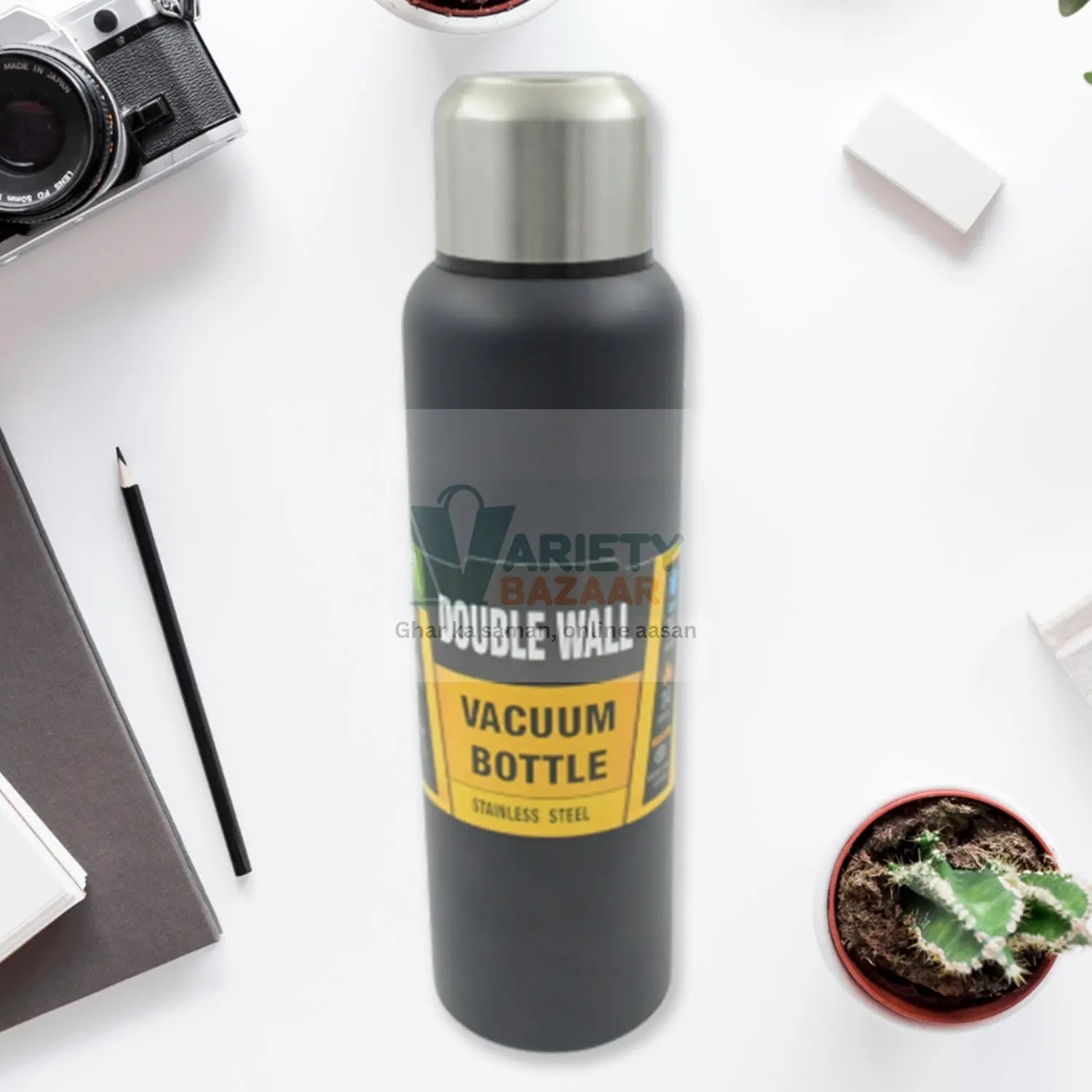 0334 304 Stainless Steel Vacuum Flask Water Bottle, Double Wall, Fridge Water Bottle, Leak Proof, Rust Proof, Hot & Cold Drinks, Gym BPA Free Camping for Sports, Outdoors Travel Home, For office / Gym /School (1500 ML) Travel Sahayak