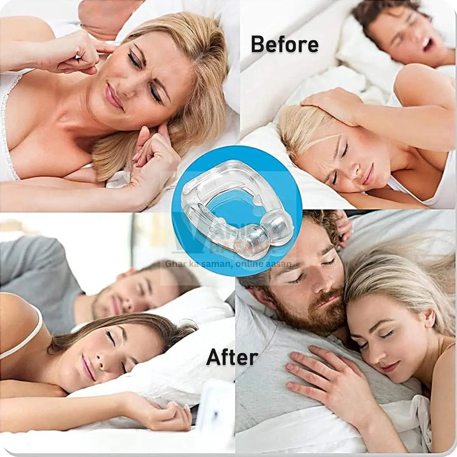 0337 Anti Snore device for men and woman Silicone Magnetic Nose Clip For heavy Snoring sleeper, Snore Stopper, Anti Snoring Device (1 Pc) Travel Sahayak