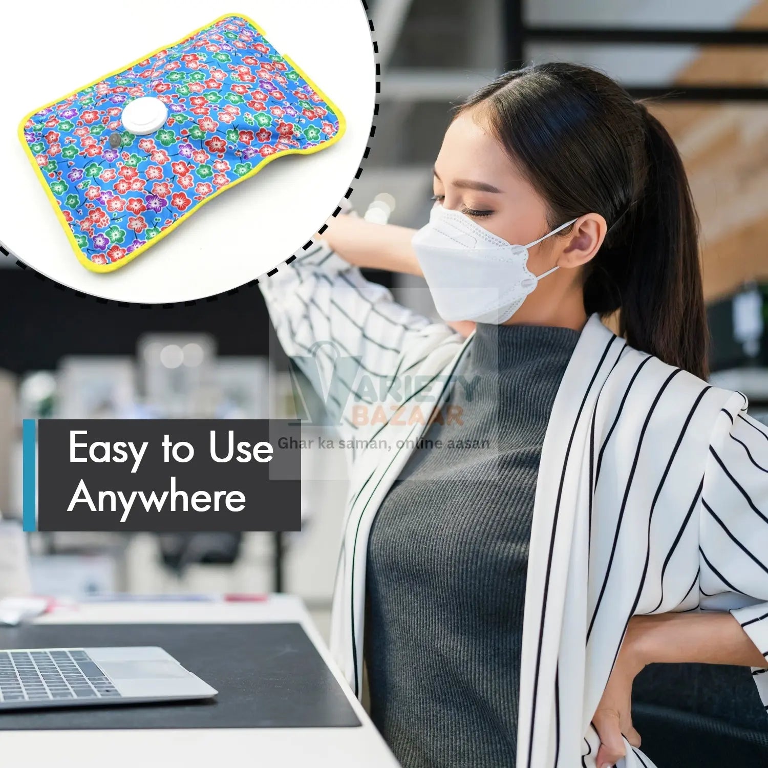 0341 Electric Hot Water Bag (Without Water) Travel Sahayak