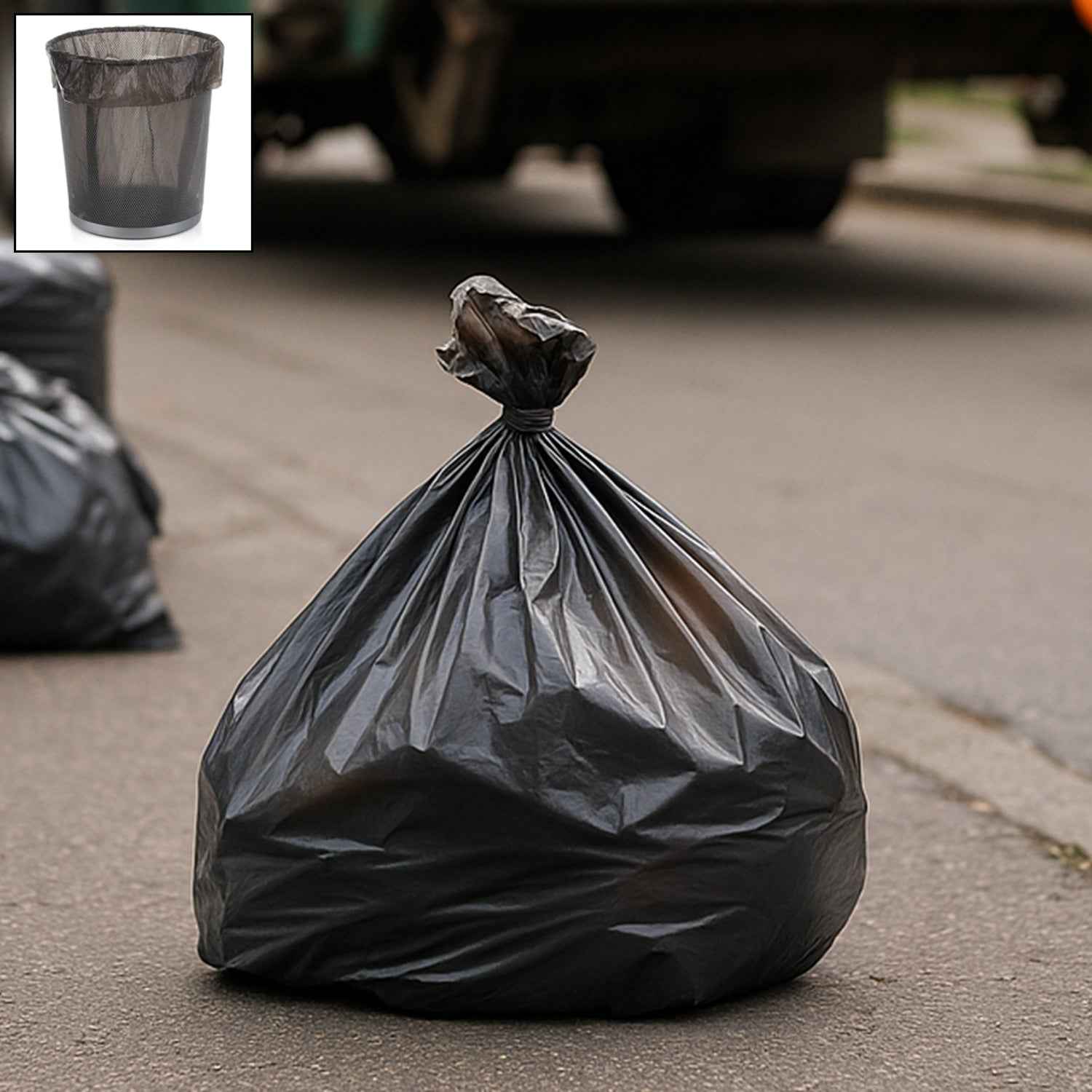 Bio-degradable Eco Friendly Garbage / Trash Bags Rolls (24x32 Cm / 1 Pc / Mix Color)