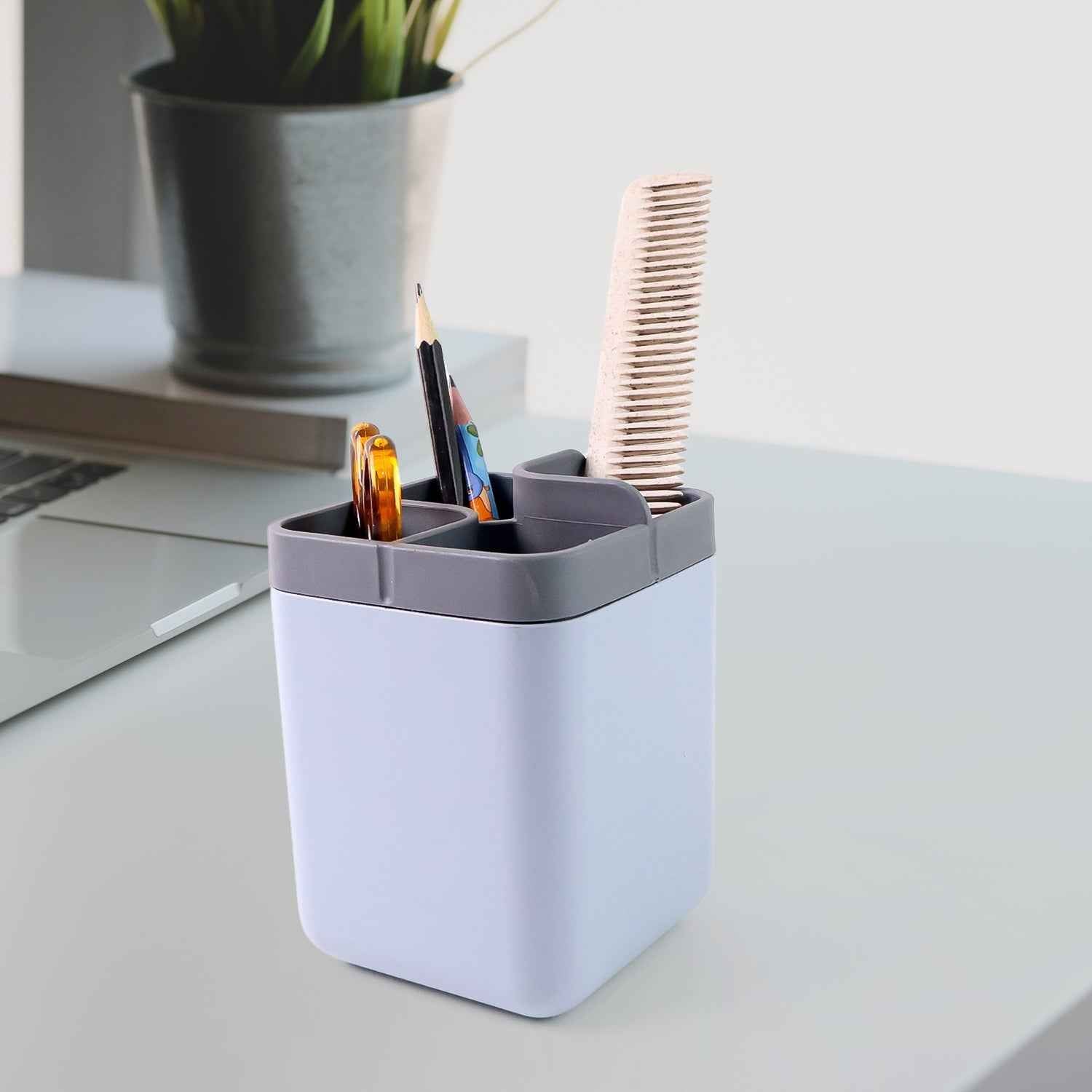 Multi-Compartment Desk Organizer Utility Holder (1 Pc)
