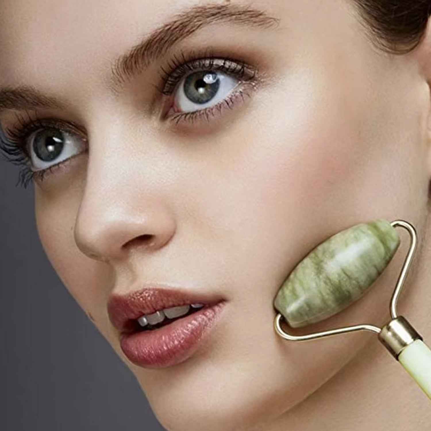 Dual-Headed Jade Facial Massage Roller (1 Pc)