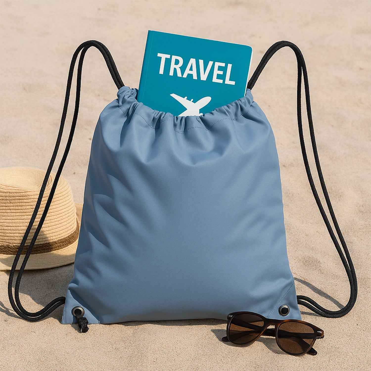 Water-Resistant Nylon Drawstring Backpack Bag (1 Pc)