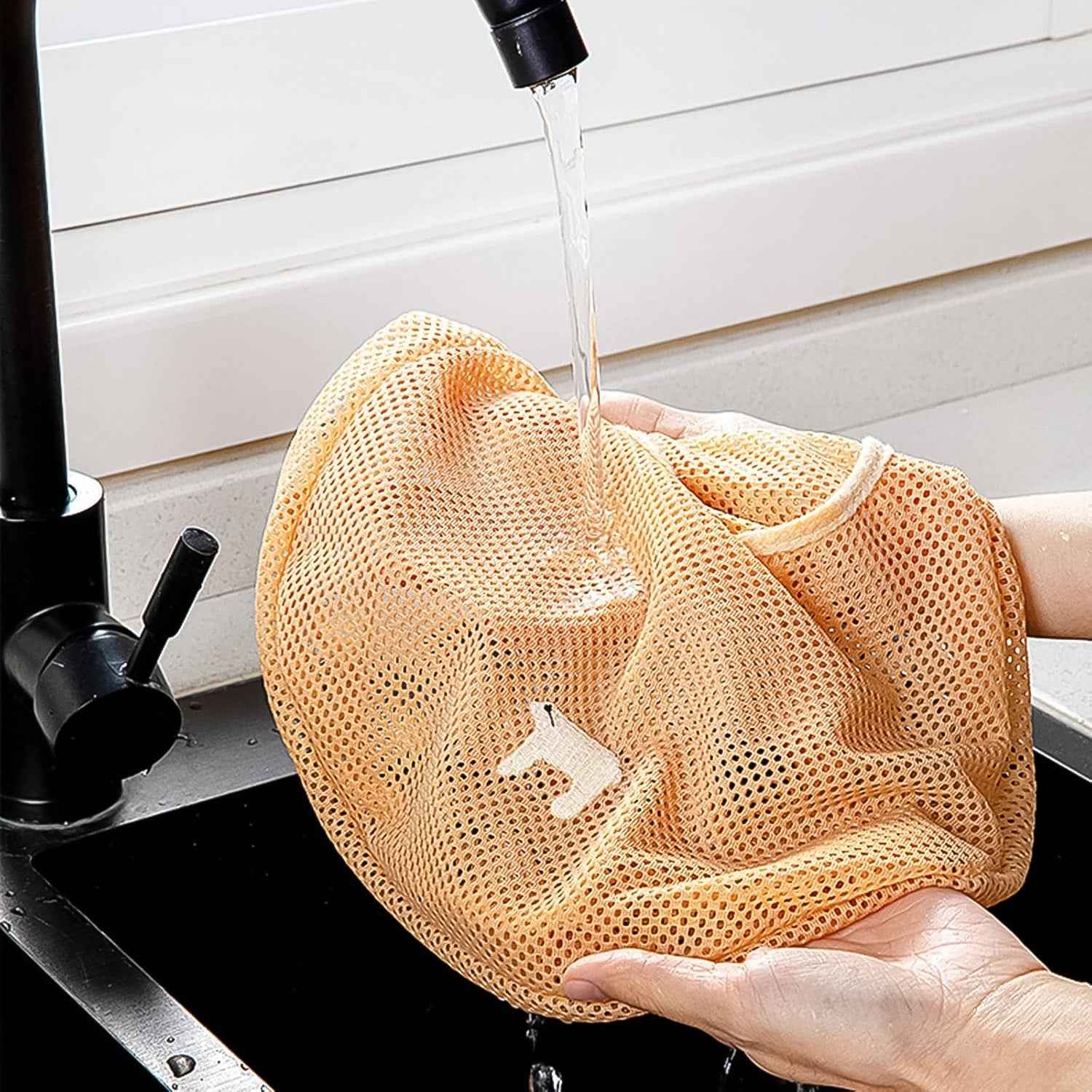 Reusable Mesh Grocery Bag with Handle (1 Pc)