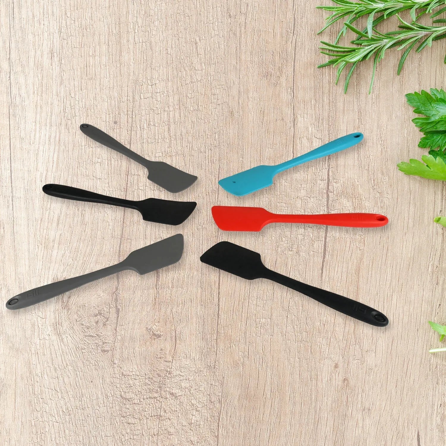 Multipurpose Silicone Spoon, Silicone Basting Spoon Non-Stick Kitchen Utensils Household Gadgets Heat-Resistant Non Stick Spoons Kitchen Cookware Items For Cooking and Baking (6 Pcs Set) - varietybazaar.co.in