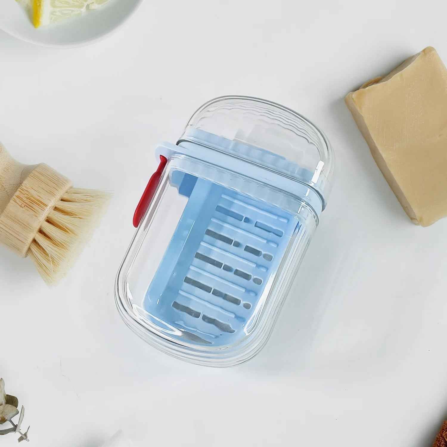 Multifunctional Soap Box with Drain Tray and Lock Clip, Sabudani (1 Pc)