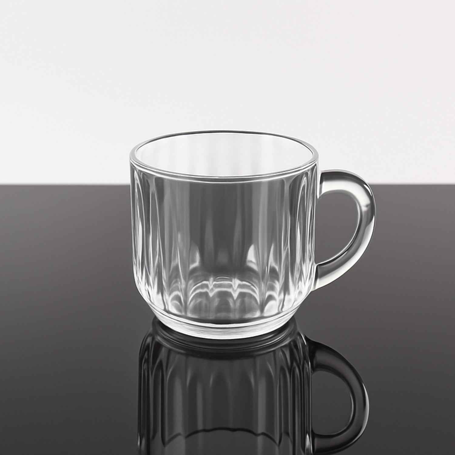 Unbreakable Transparent Plastic Tea Cups (Set of 6 Pc)