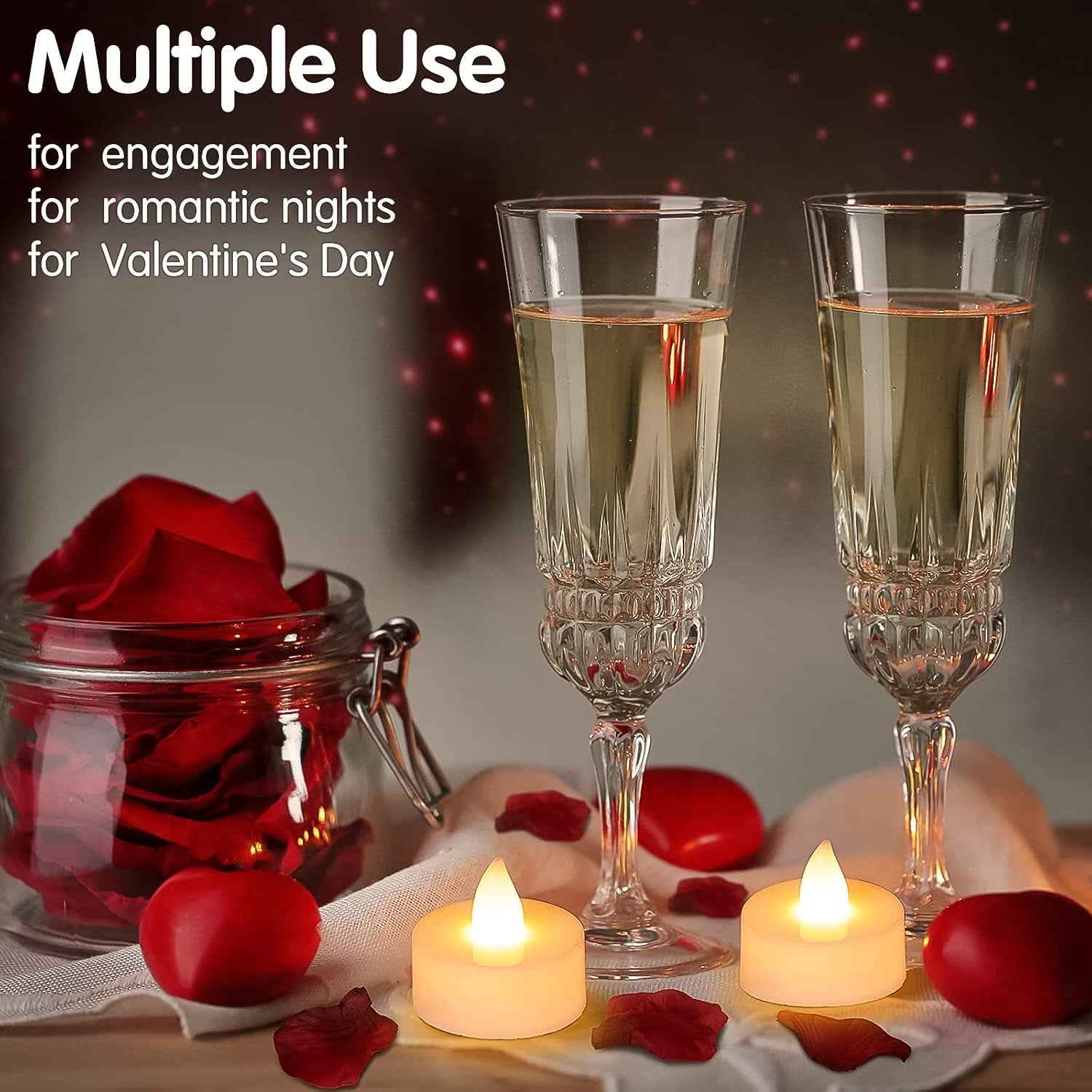 Flameless LED Tealight Candles (50 Pc)