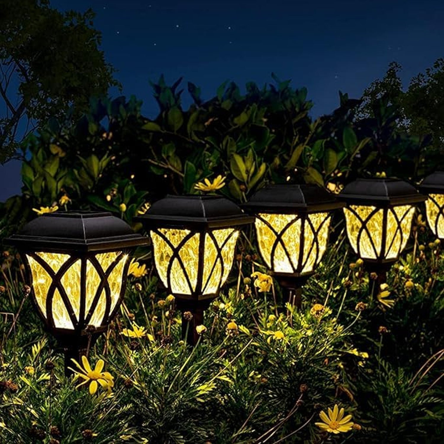 Solar Pathway Lights Outdoor Garden Lights (2 Pcs Set) Variety Bazaar