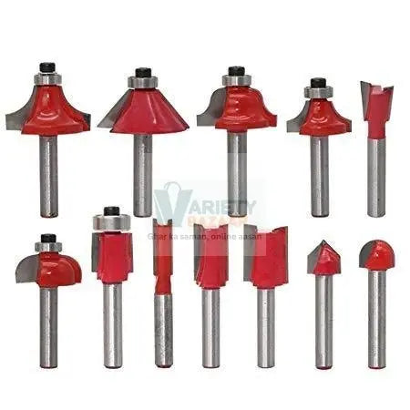 0406 12 / 15pcs Milling Cutter Router Bit Set Travel Sahayak