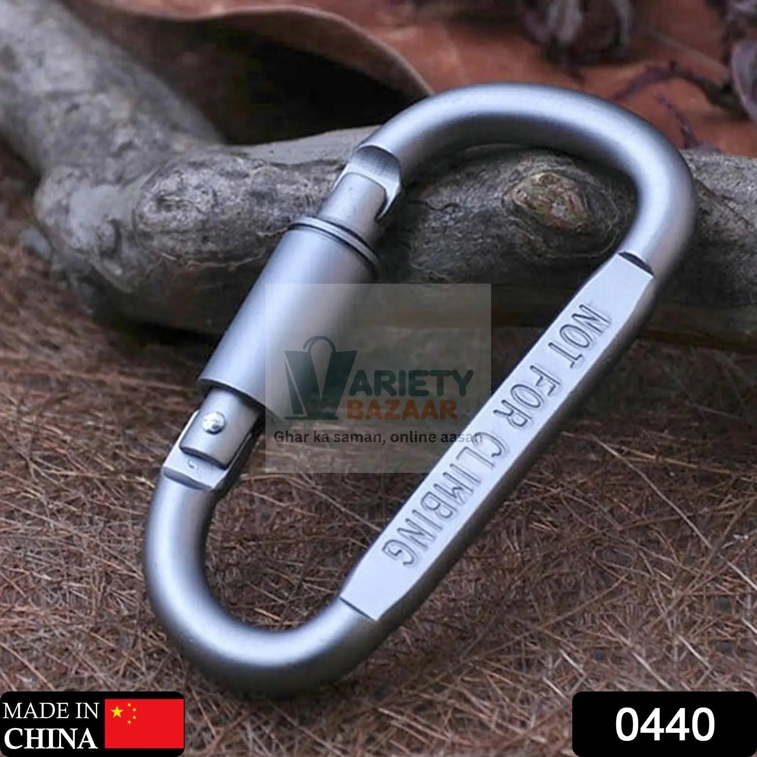 0440 Camping Equipment Aluminum Carabiner Hunting Survival Kit Lock Mountain Travel Accessories ( 1 pc ) Travel Sahayak