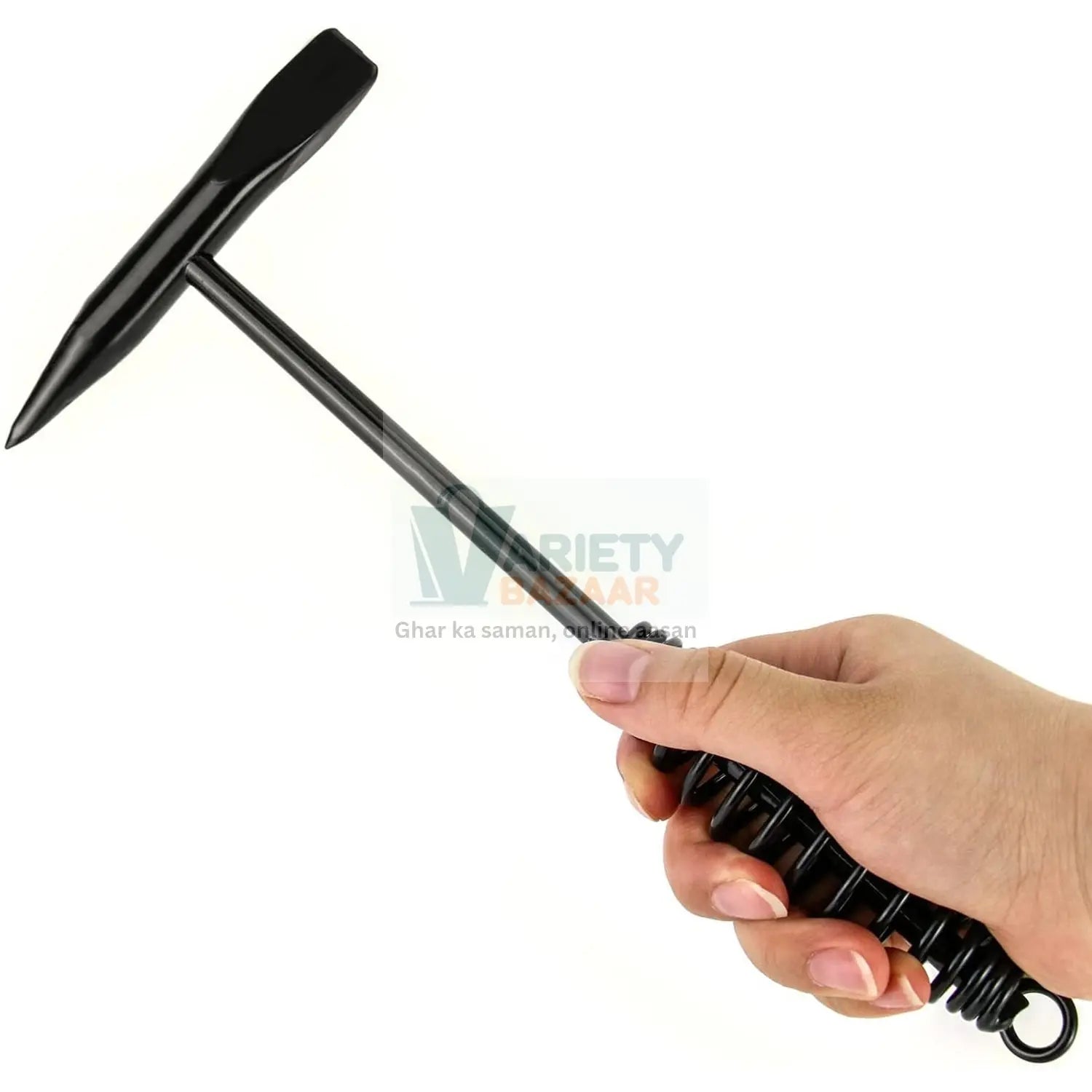 0482 Welding Slag Removal Tool Chipping Hammer with Coil Spring Handle, Mufti Functional for Cleaning Removing Slag Industrial Weld Slag Spatter Removal Tool Welding Hammer, for Machinery Electrician (1 Pc ) Travel Sahayak