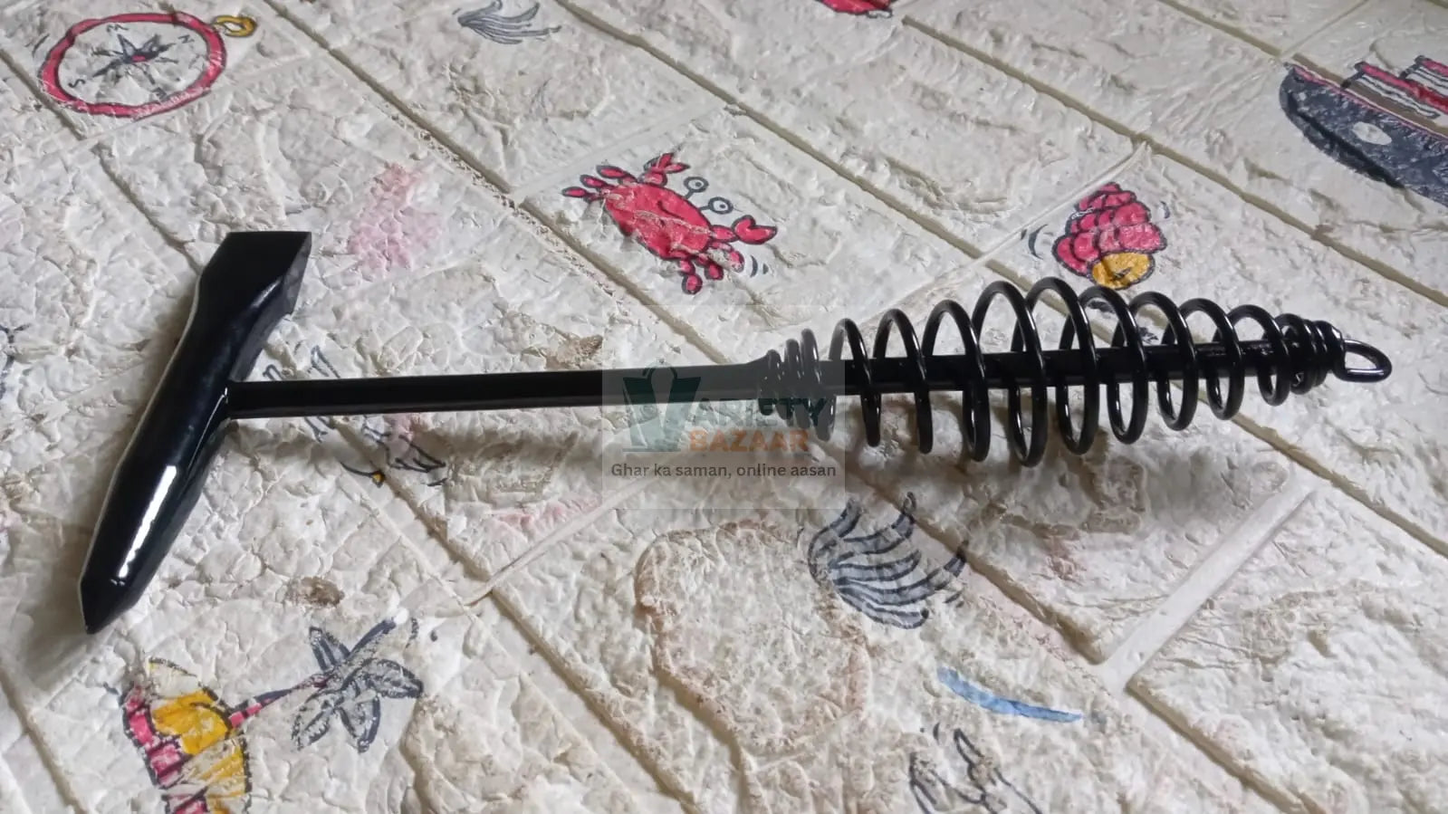 0482 Welding Slag Removal Tool Chipping Hammer with Coil Spring Handle, Mufti Functional for Cleaning Removing Slag Industrial Weld Slag Spatter Removal Tool Welding Hammer, for Machinery Electrician (1 Pc ) Travel Sahayak