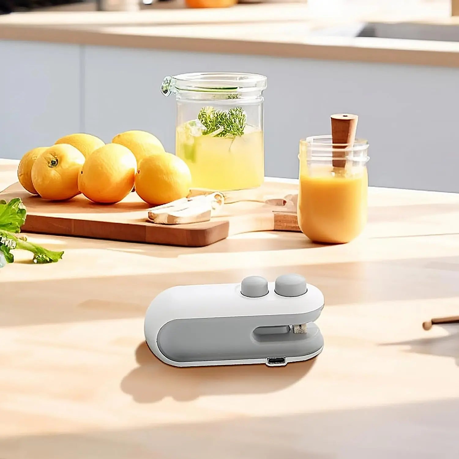 17865 Mini Bag Sealer, 2 in 1 Seal & Cutter Heat Sealers, TYPE-C USB Charging Portable Bag Reseller, Handle Food Sealer, Sealing Machine for Food Storage Plastic Bags Snacks Keep Food Fresh - varietybazaar.co.in