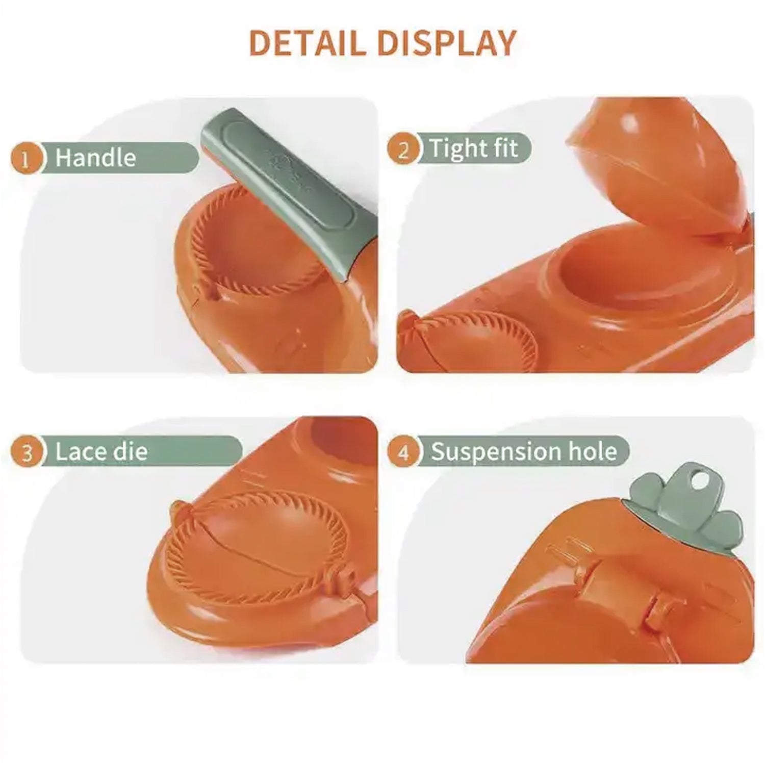 5940 2 in 1 Dumpling Maker, Kitchen Dumpling Baking Pastry Making Tool, Manual Artifact for Pressing Dumpling Wrapper Mold Dough Press Maker Travel Sahayak