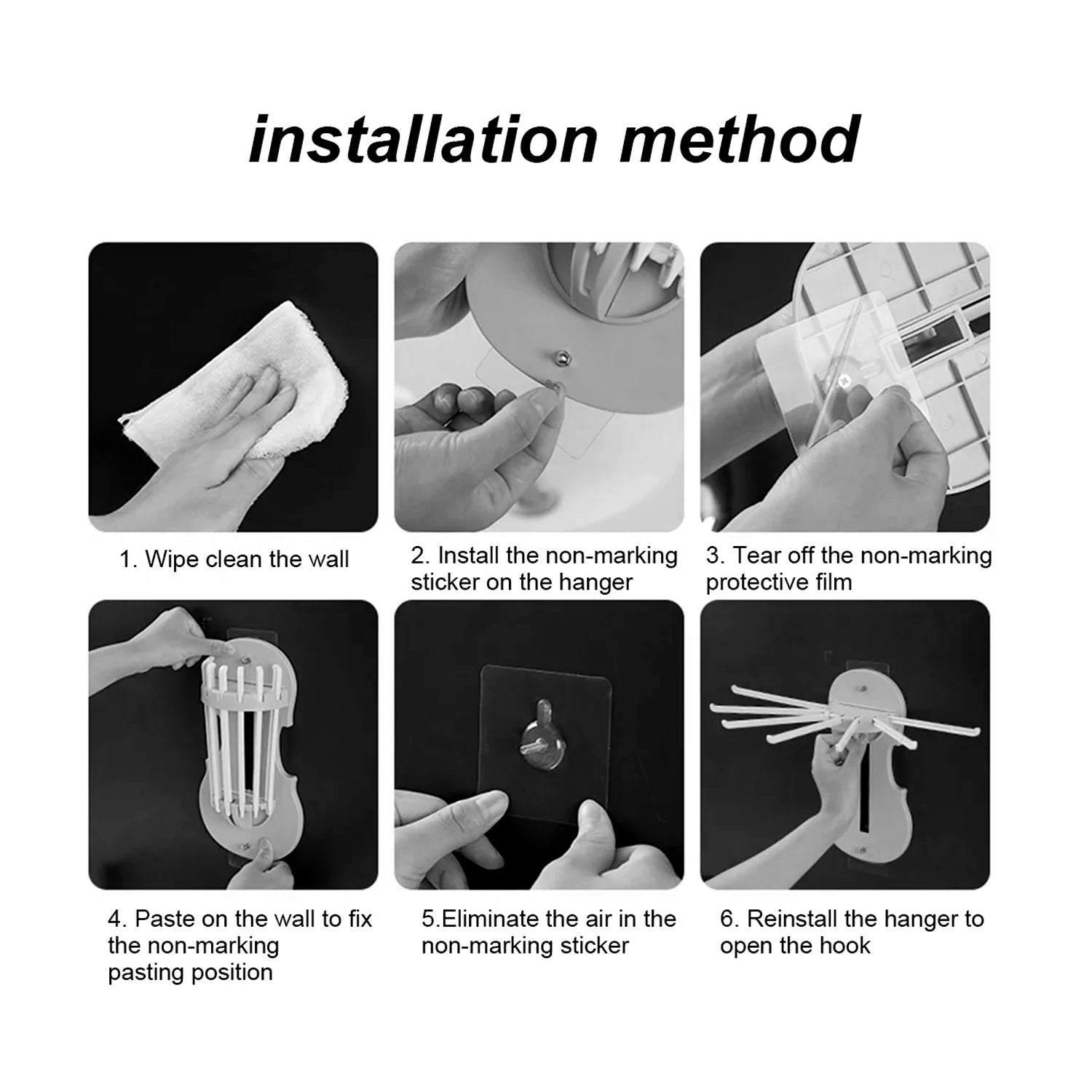 7728 Plastic 7-in-1 Multifunction Retractable Wall-Mounted Pull-Out Hanger Rack Without Punching Hooks Up for Kitchen Bathroom Travel Sahayak