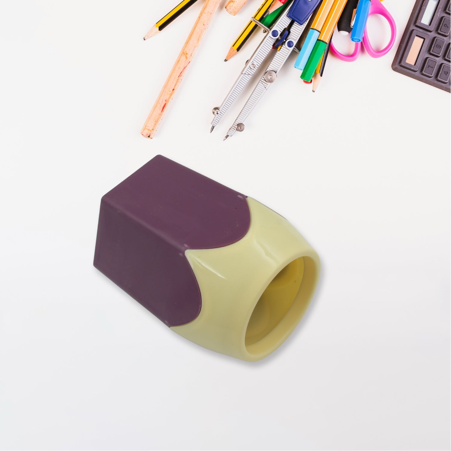 Pencil Pot, Desk Pen Pencil Holder, Makeup Brush Holder, Container Pot for Desk Accessories Supplies Organizer, Home, Office, School Decoration Desktop Decor (1 Pc) travel sahayak