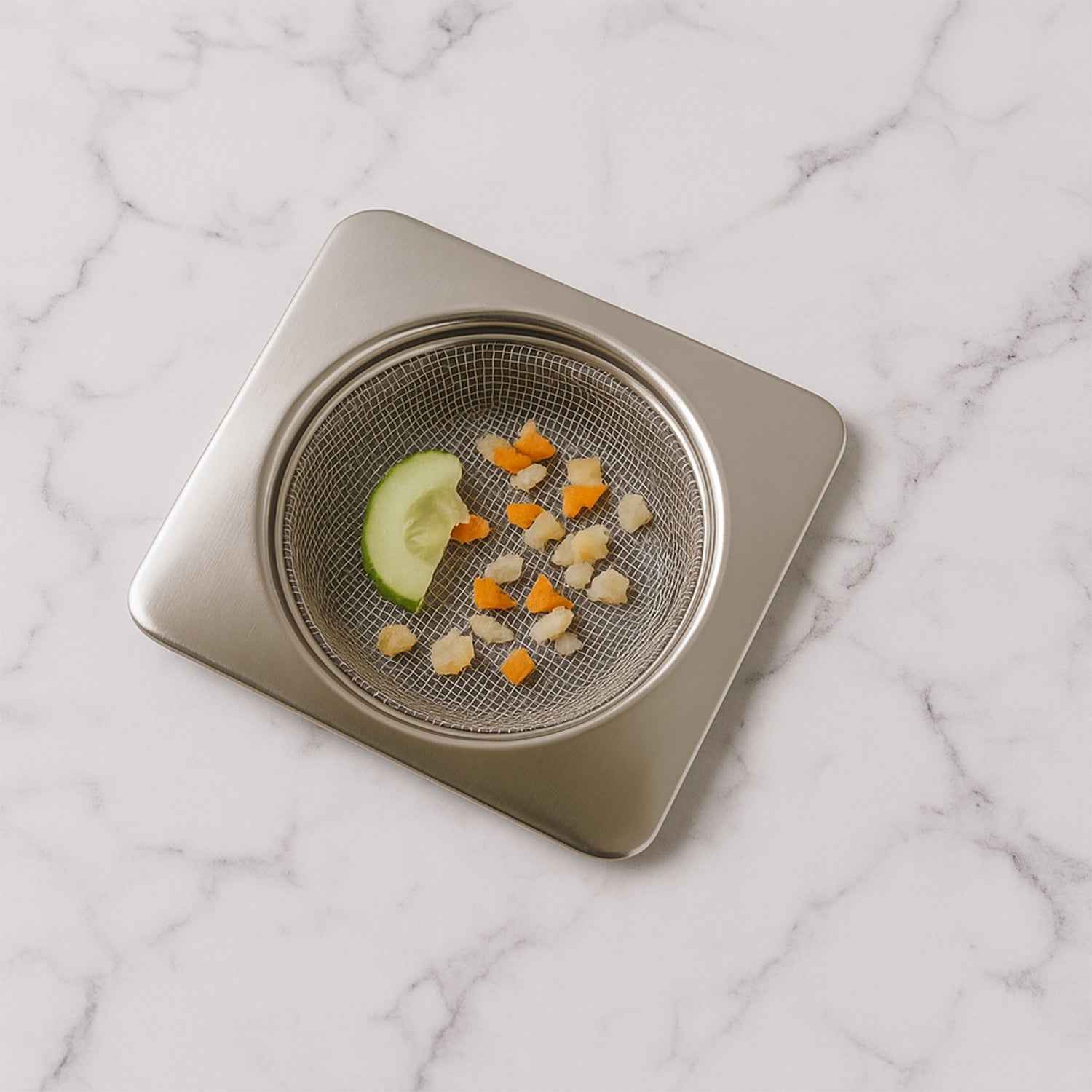 Stainless Steel Square Sink Strainer (1 Pc)