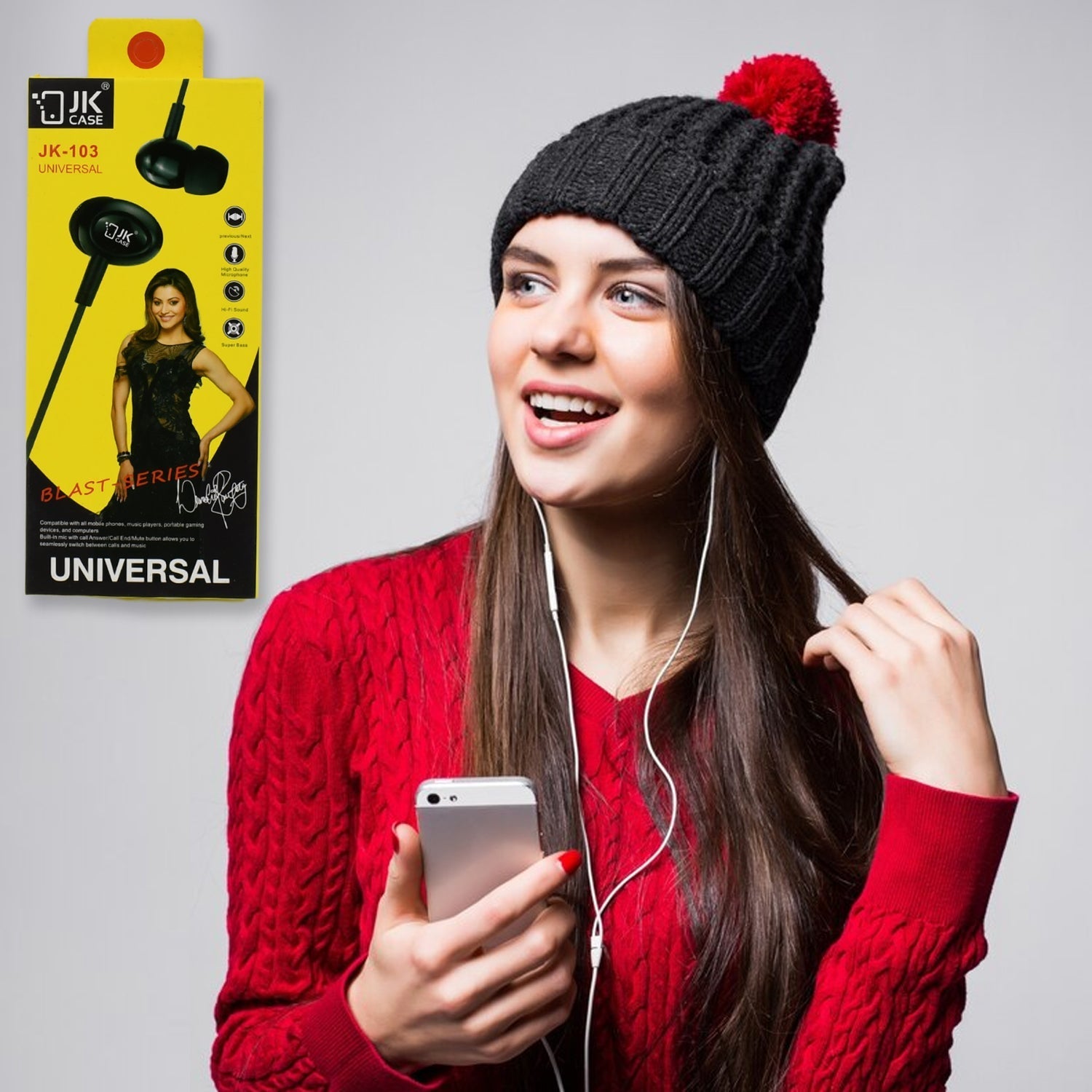 Universal Wired Earphone with Mic (1 Pc) travel sahayak