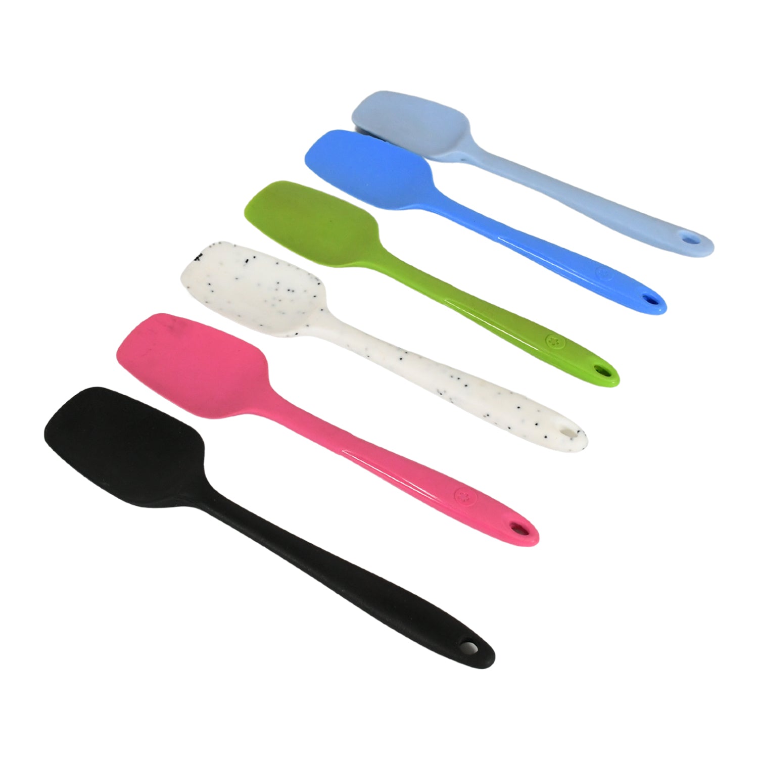 Multipurpose Silicone Spoon, Silicone Basting Spoon Non-Stick Kitchen Utensils Household Gadgets Heat-Resistant Non Stick Spoons Kitchen Cookware Items For Cooking and Baking (6 Pcs Set) travel sahayak