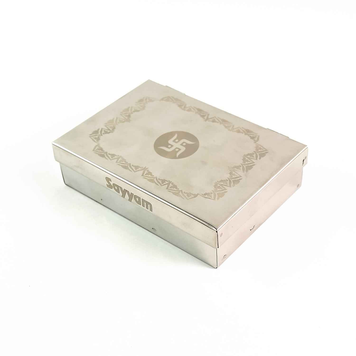 Multipurpose Premium Stainless Steel Jewelry Storage Organizer Box with 6 Compartments (1 Pc)