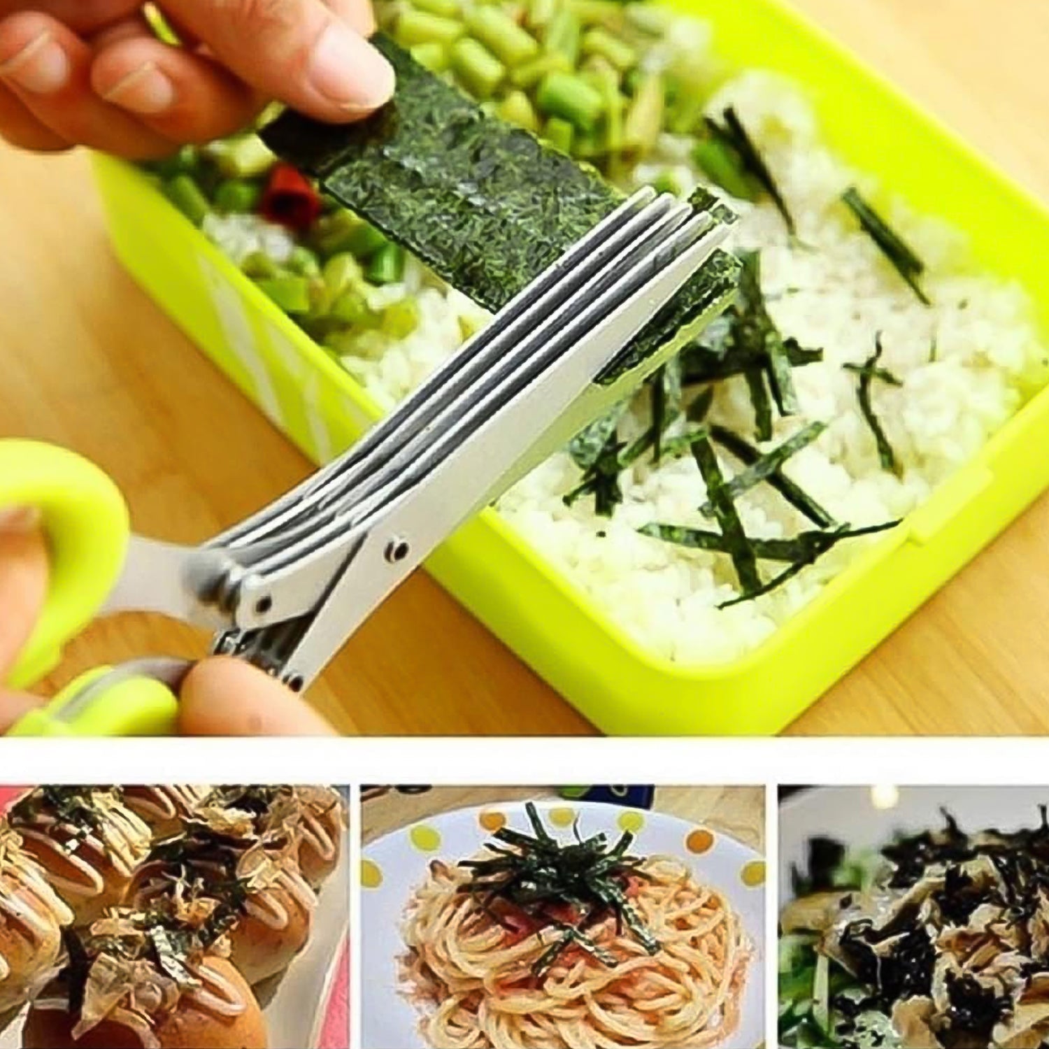 Multifunction Vegetable Stainless Steel Herbs Scissor with 5 Blades (1 Pc) travel sahayak