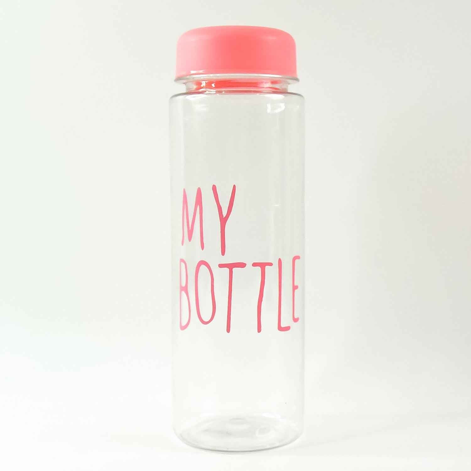 350 ml Approx Transparent Plastic Water Bottle with Leakproof Lid (1 Pc)