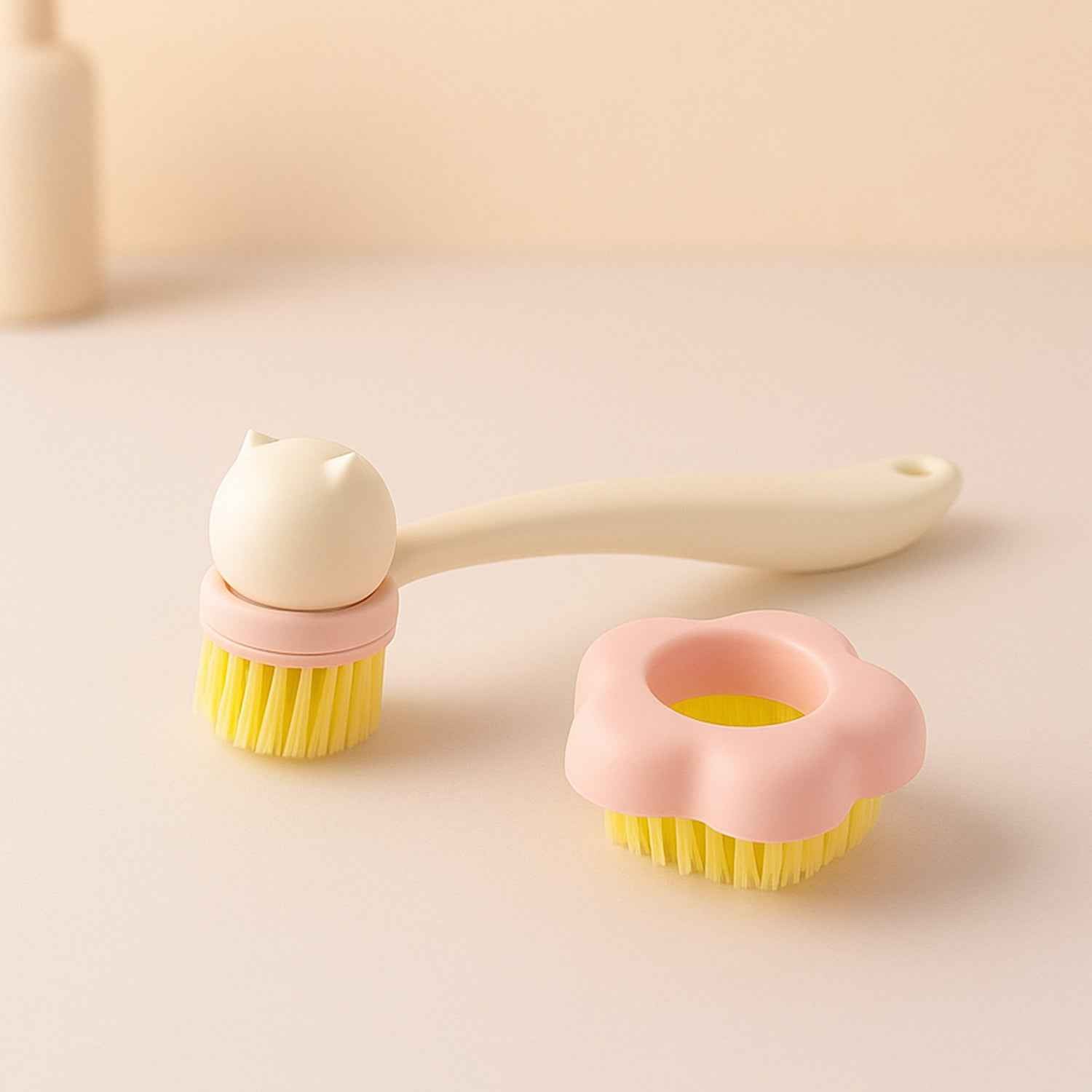 Soft Bristle Bath Brush with Long Handle (1 Pc)