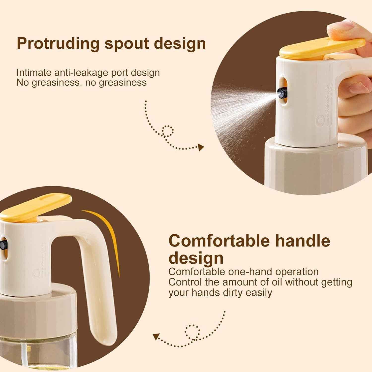 Glass Oil Sprayer Bottle Approx 250ML (1 Pc)