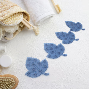 Mat, Mini  Pvc Anti-Slip Bat Mat Non Slip Baby Bath Mats, Mini Child Safety Anti Slip Shower Mats Leaf Shaped for Kids (4 pc Set) Variety Bazaar