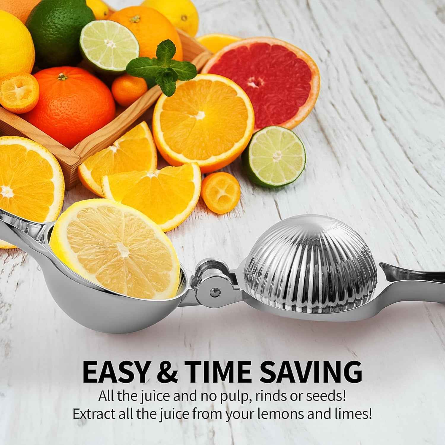 Premium Heavy-Duty Stainless Steel Lemon Squeezer Press 1 Pc