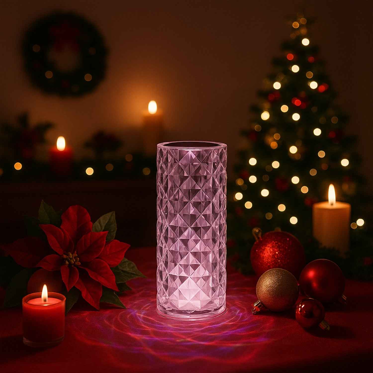 Crystal LED Touch Table Lamp with Remote Control
