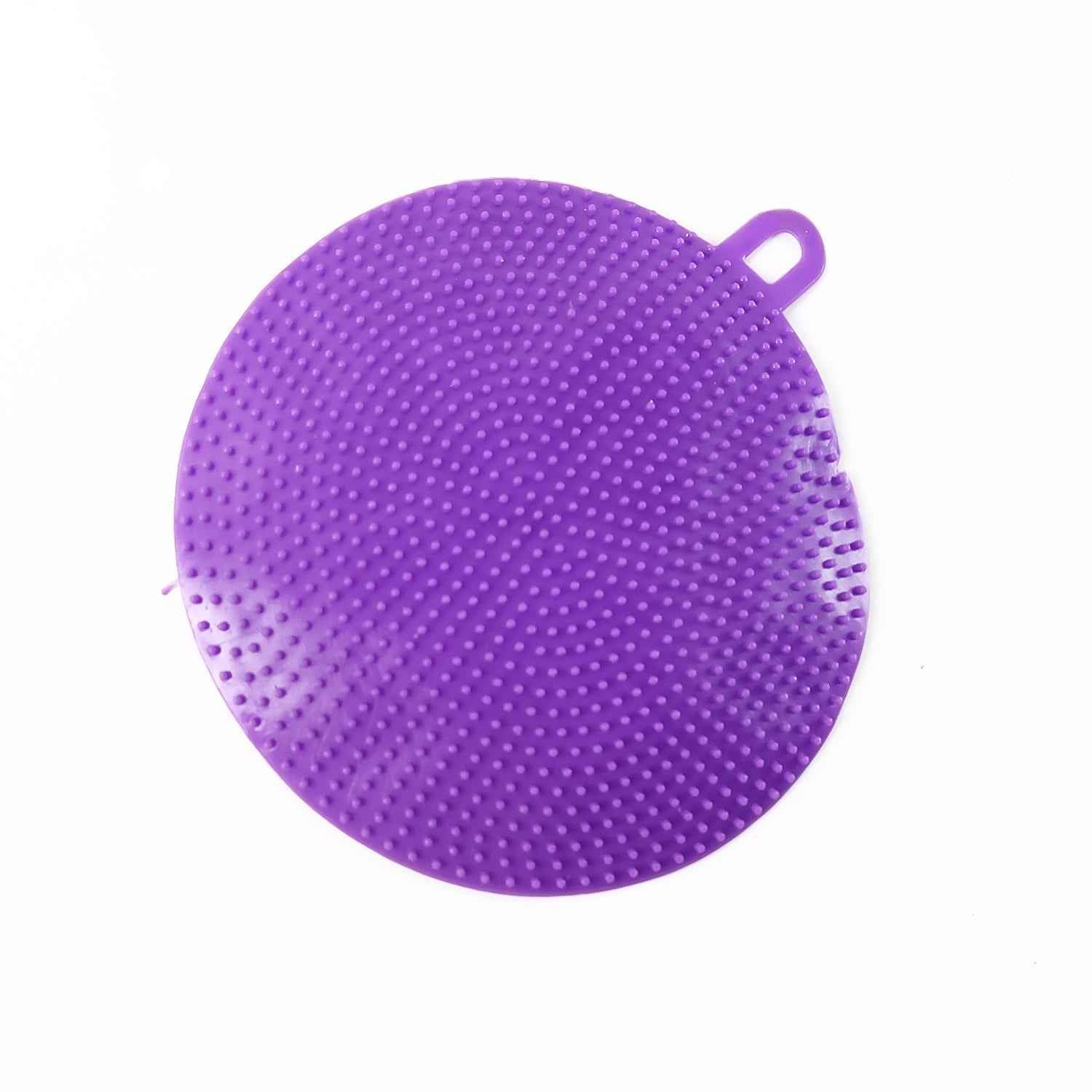 Purple Silicone Dish Scrubber Sponge Mildew Free, Non Stick, Heat Resistant
