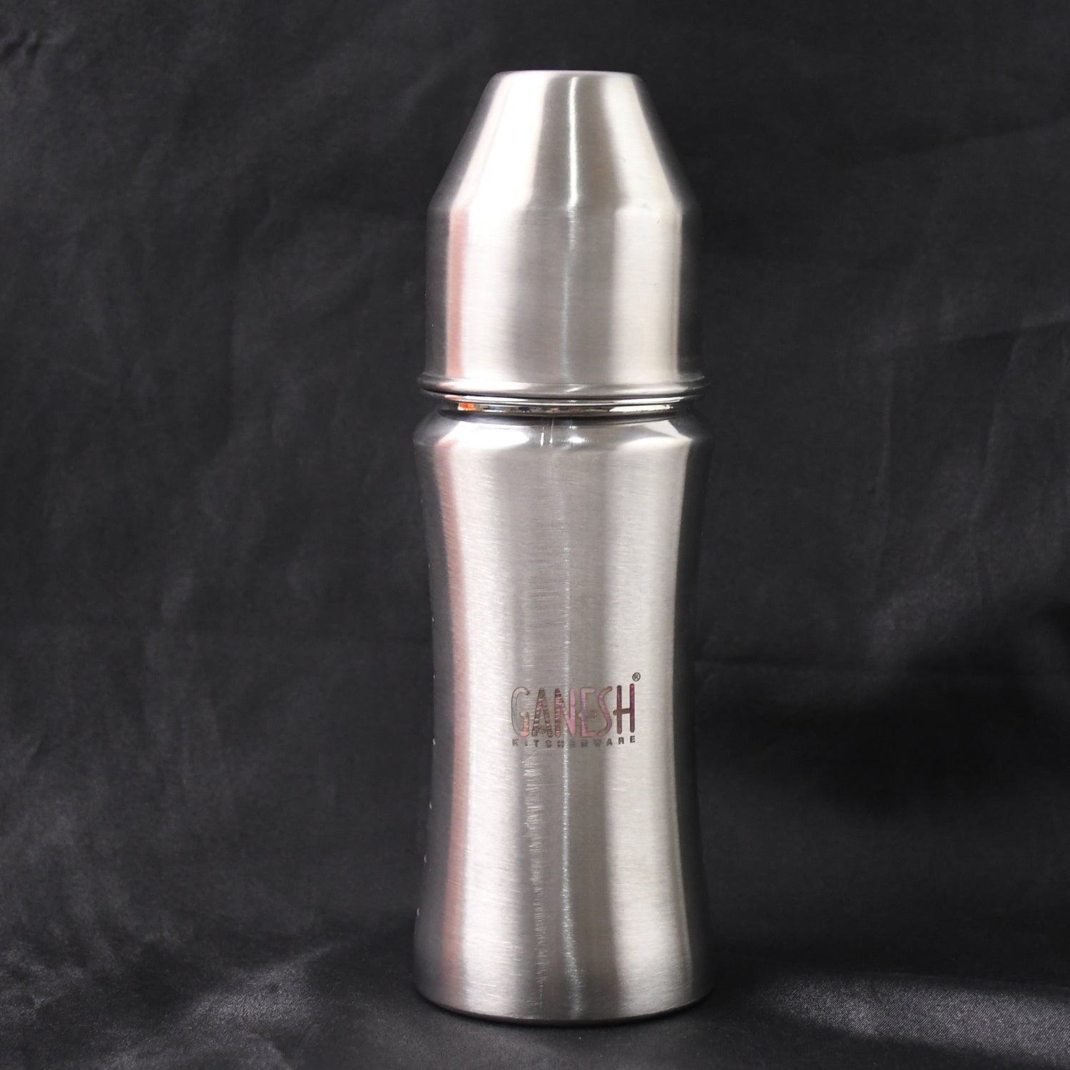 Ganesh Stainless Steel Baby Feeding Bottle, Milk Bottle for New Born / Infants / Toddler Up to 3 Years, BFA Free (250 ML Approx)