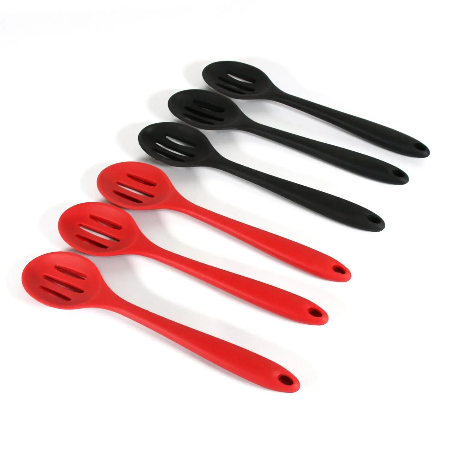 Multipurpose Silicone Spoon, Silicone Basting Spoon Non-Stick Kitchen Utensils Household Gadgets Heat-Resistant Non Stick Spoons Kitchen Cookware Items For Cooking and Baking (6 Pcs Set) - varietybazaar.co.in
