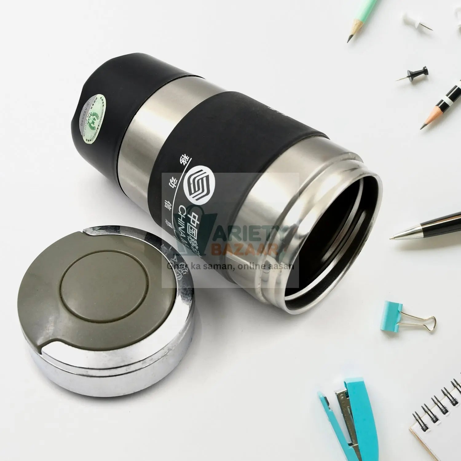 12762 Stainless Steel Water Bottle Leak Proof, Rust Proof, Hot & Cold Drinks, Gym Sipper BPA Free Food Grade Quality, Steel fridge Bottle For office / Gym / School (200 ML Approx) Travel Sahayak