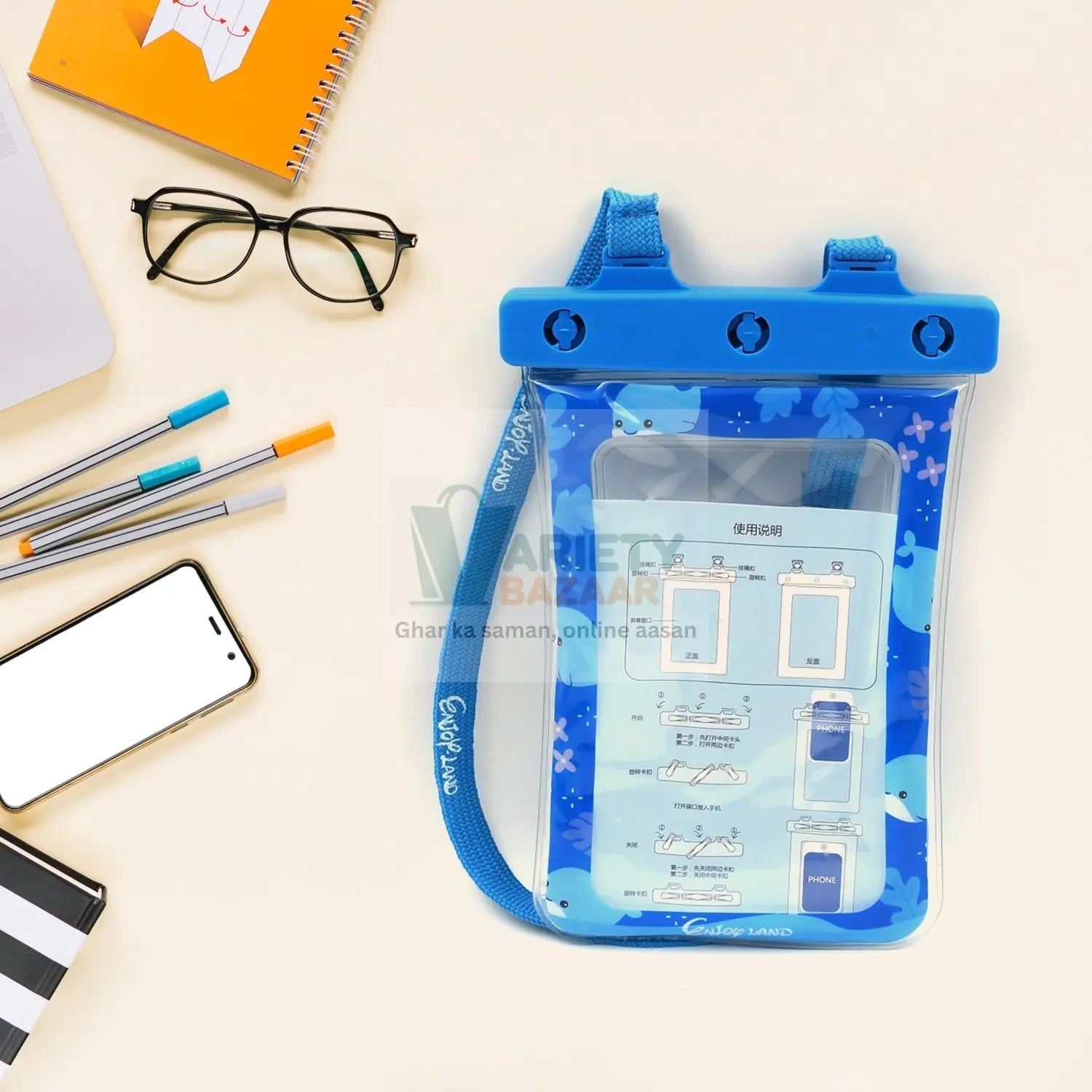 0685 Waterproof Mobile Phone Case, Waist Bag, Waterproof Case, Underwater Bag for Smartphone iPhone, Swimming, Rain Cover Camping For all Mobile Travel Sahayak