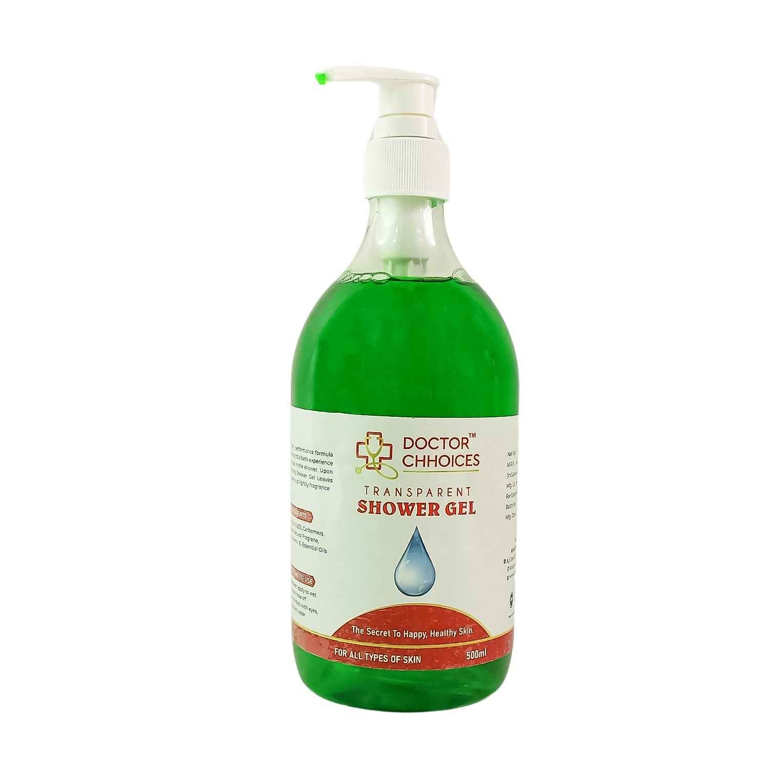 Doctor Chhoices / Choices Transparent Shower Gel – 500ml Bottle with Pump Dispenser