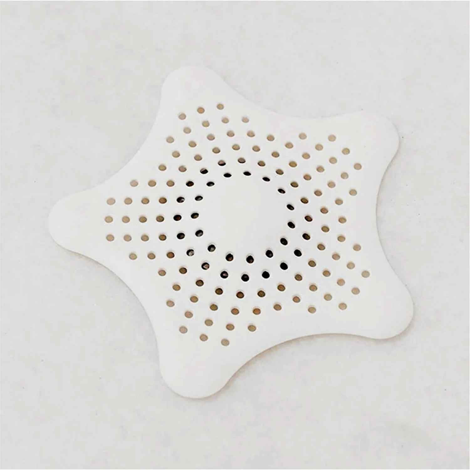 White Silicone Star Shaped Sink Filter Bathroom Hair Catcher Drain Strainers for Basin