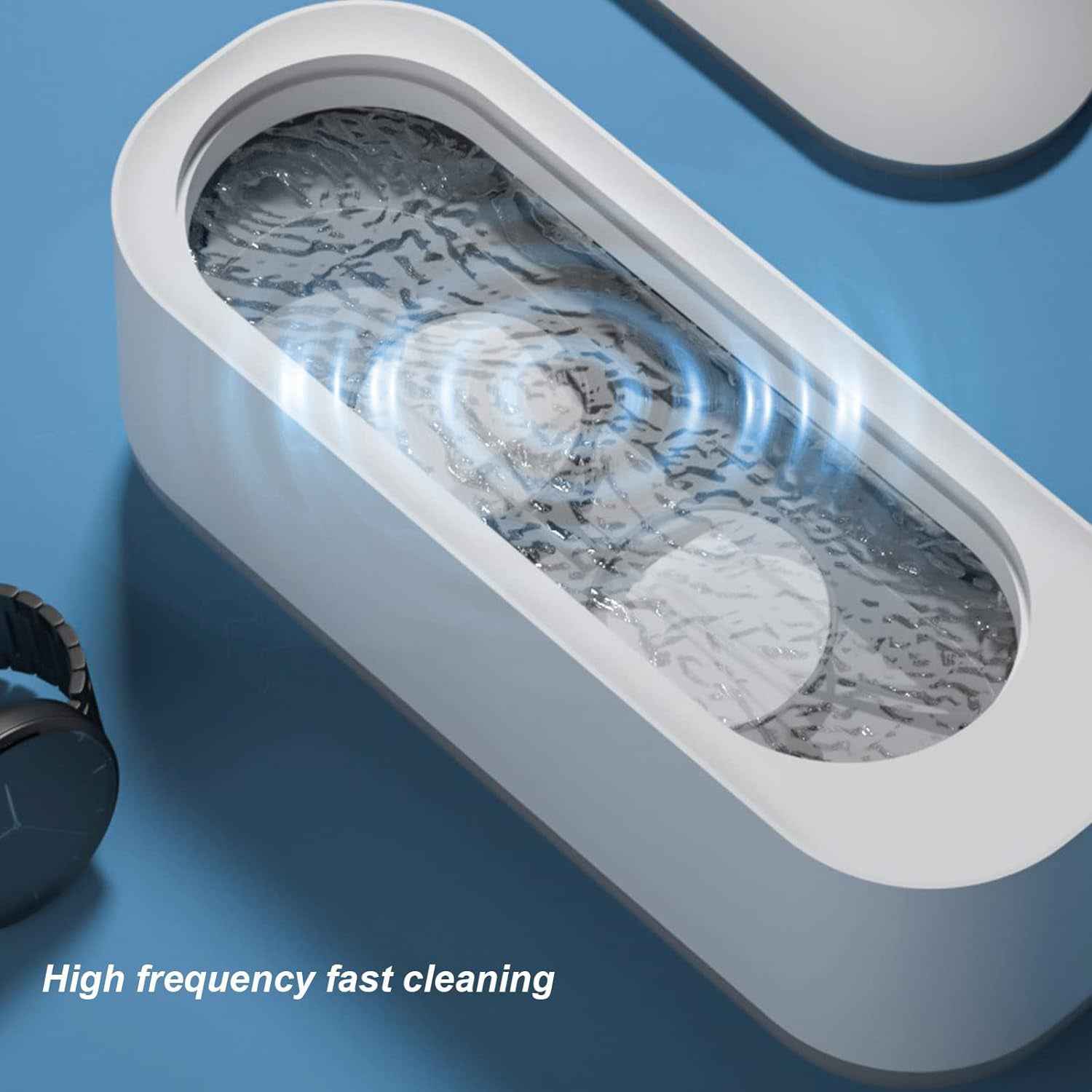 Ultrasonic Jewellery Cleaner – Portable High-Frequency Cleaning Machine (Battery Not Included)