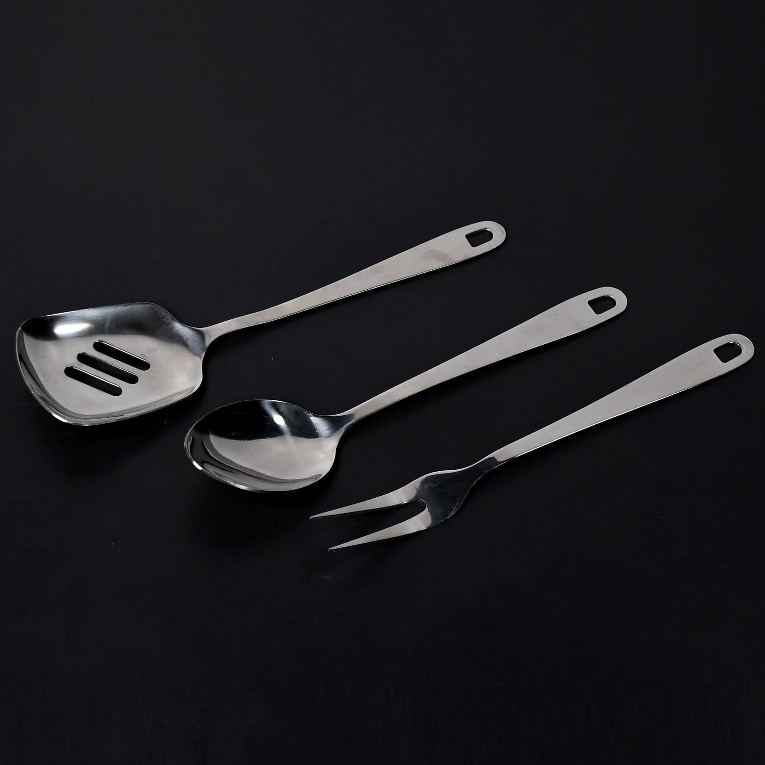 Serving Spoon Set Cooking Spoon Set High Quality Premium Spoon Set  ( 3pc Set ) Variety Bazaar