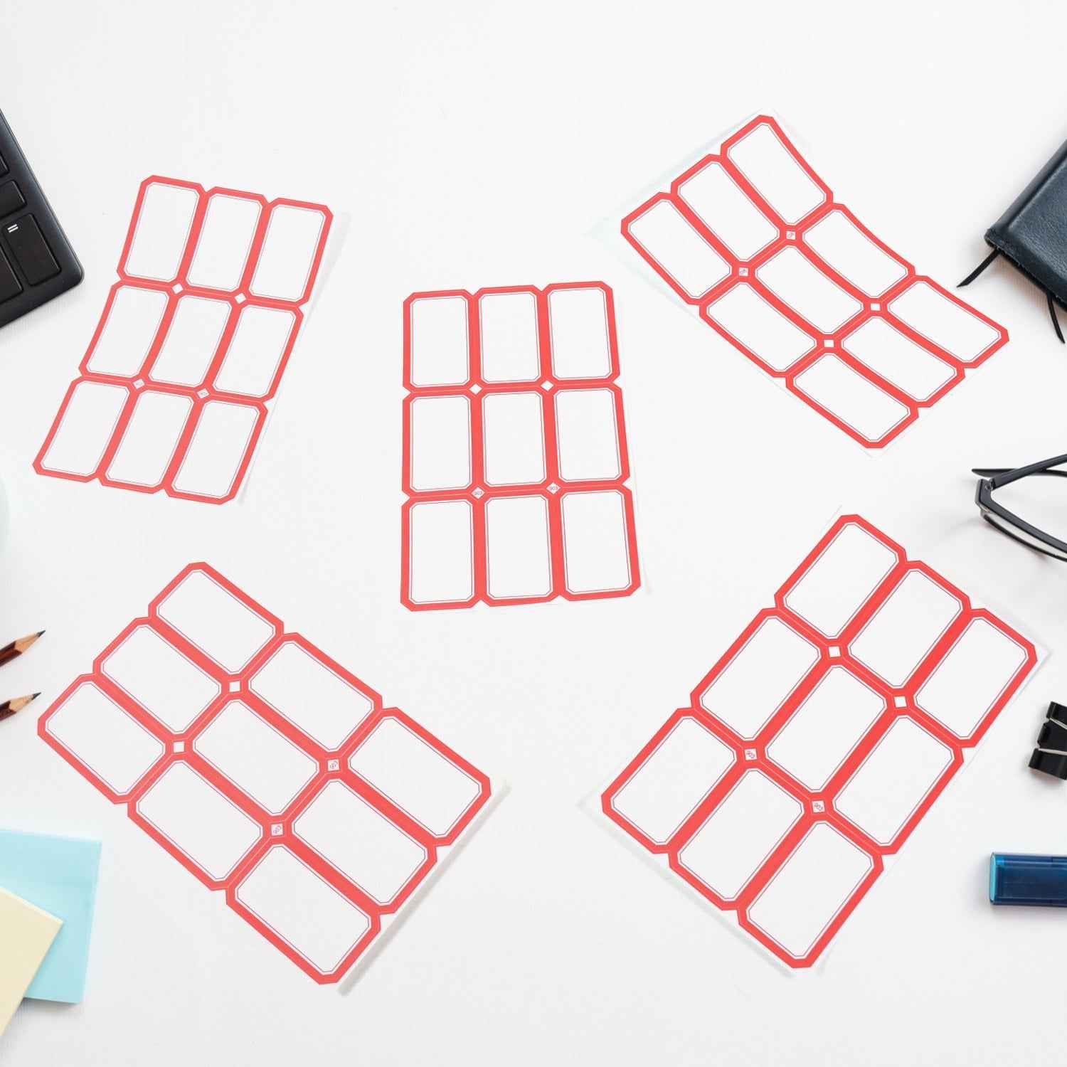 Multipurpose Writable Blank Label Sticker Sheets (1 Sheet)