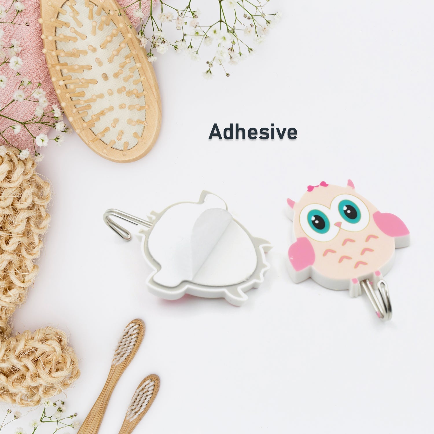 4583 Self Adhesive Smiley Cartoon Wall Hooks Multipurpose Strong Wall Sticker Hooks Wall Hook Holder Door Hanger (2pc). Travel Sahayak