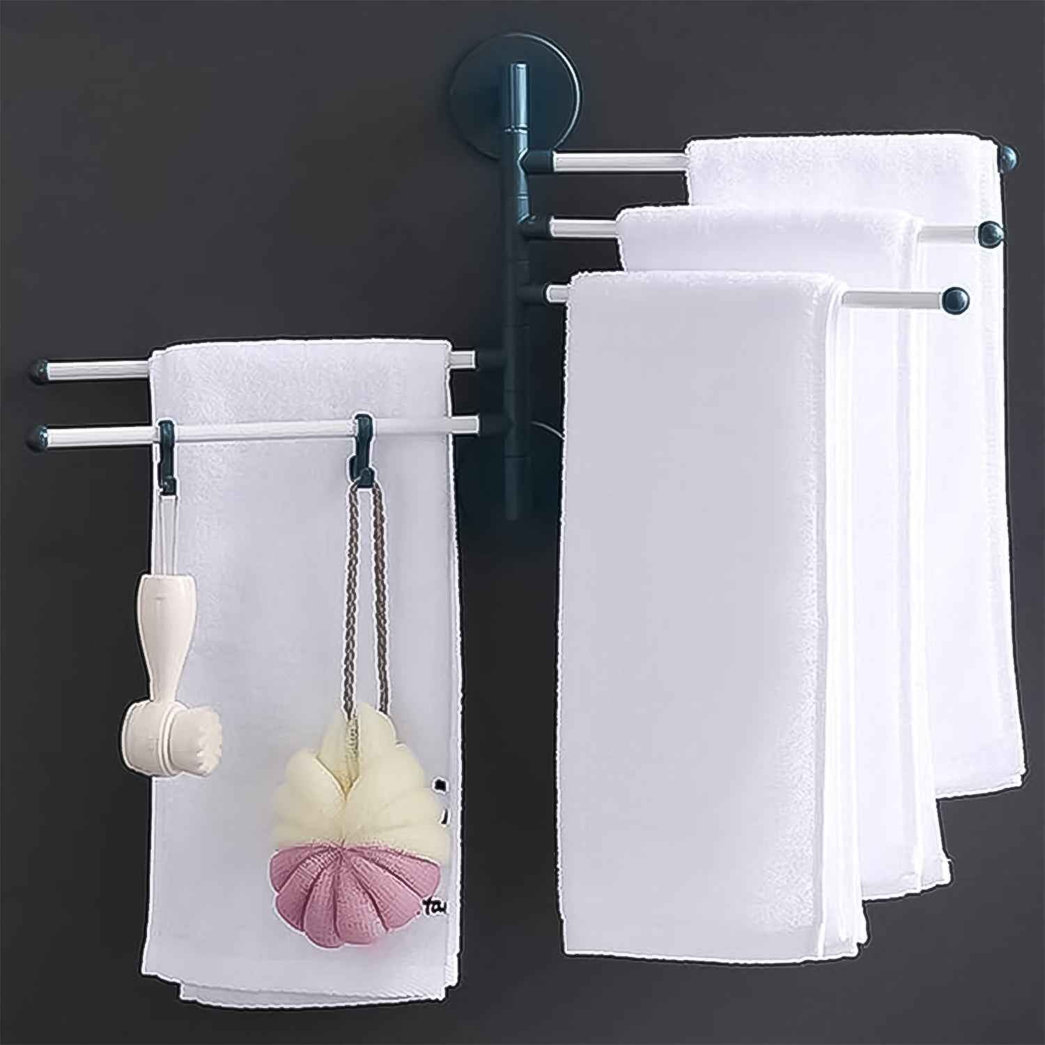 Rotating Bar Wall Mounted Swivel Towel Rack