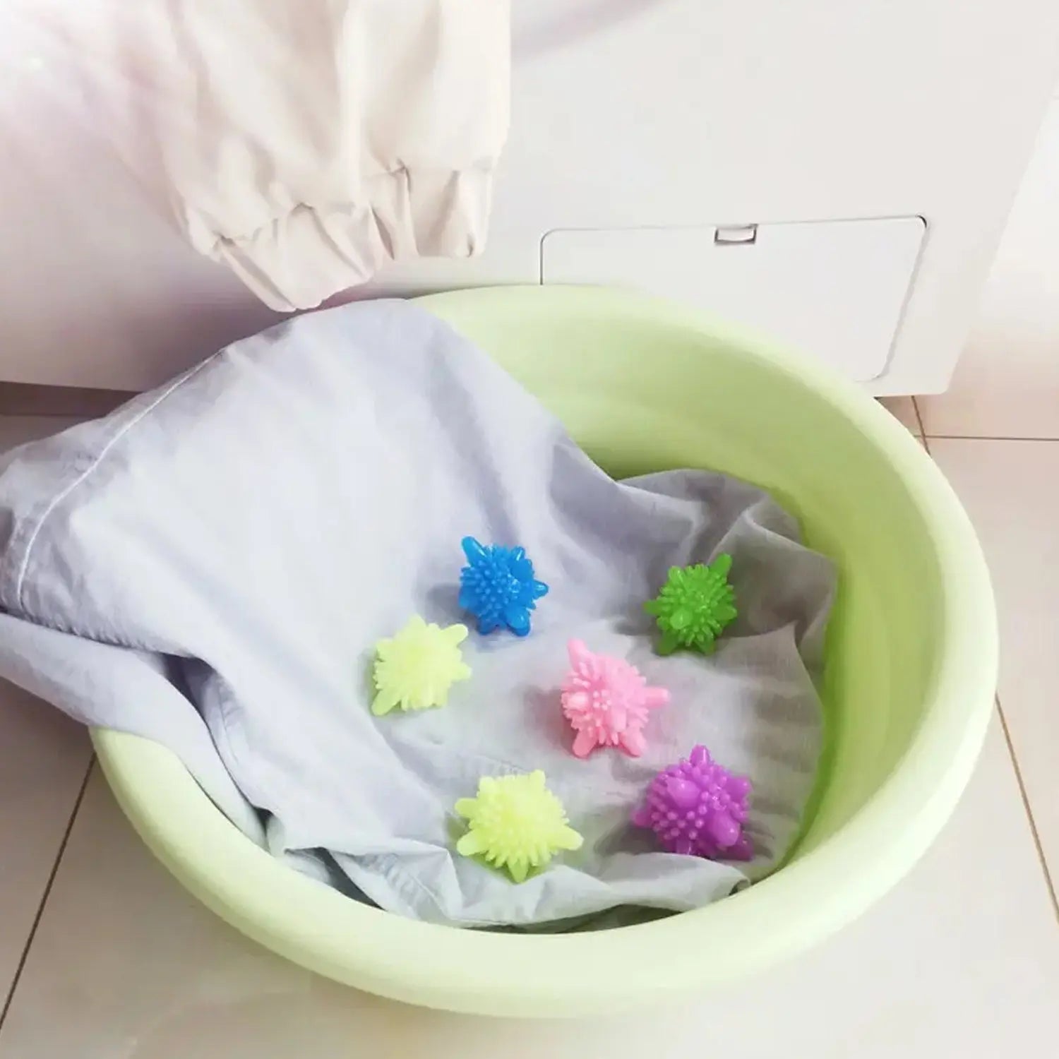 8737 Soft Star Washing Machine, Laundry Dryer Balls Laundry Ball for Household Cleaning Washing Machine Clothes Softener (10 Pcs / Multi Color) - varietybazaar.co.in
