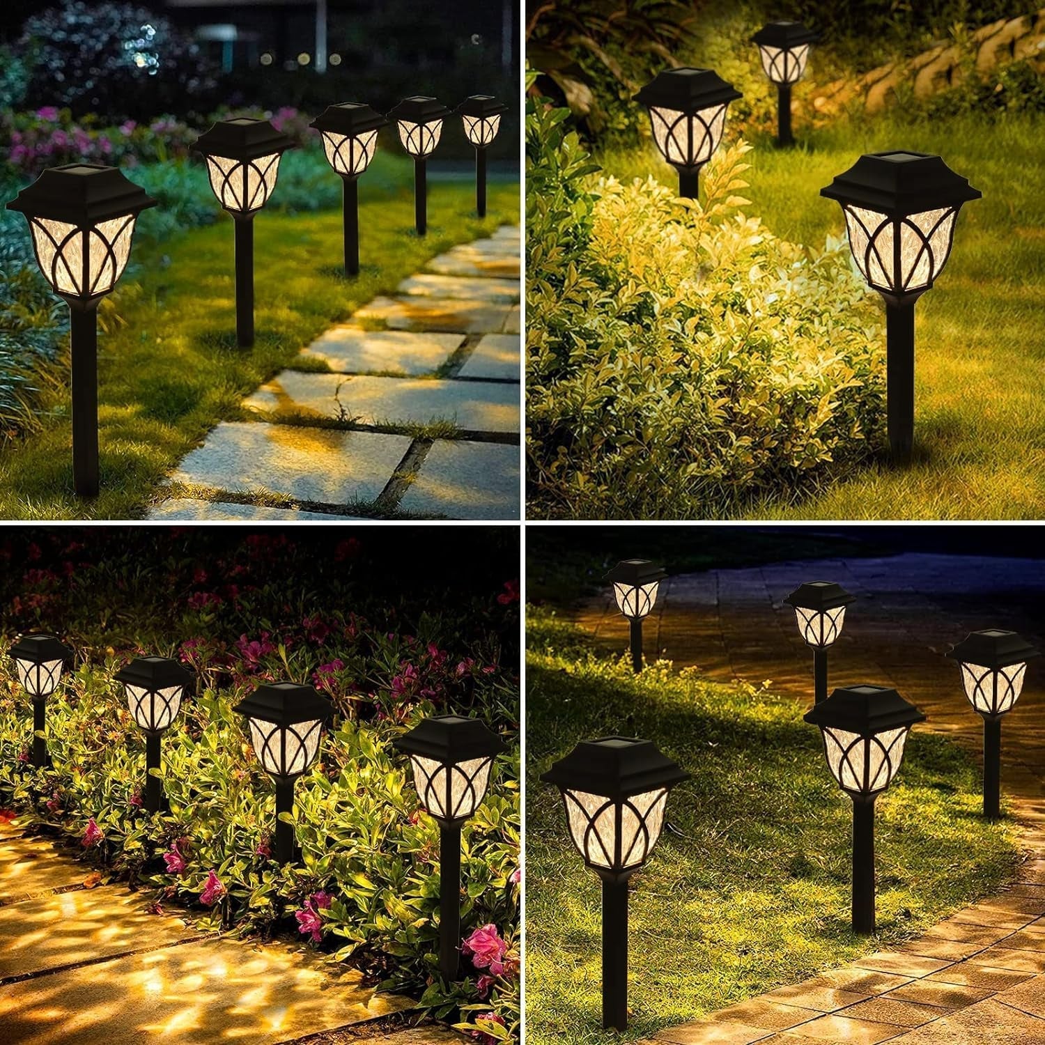 Solar Pathway Lights Outdoor Garden Lights (2 Pcs Set) Variety Bazaar