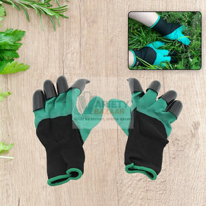 0719 Heavy Duty Garden Farming Gloves- ABC Plastic Washable With Hand Fingertips & ABS Claws For Digging & Planting, Gardening Tool for Home Pots Agriculture Industrial Farming work Men & Women (1 Pair / Mix Color) Travel Sahayak