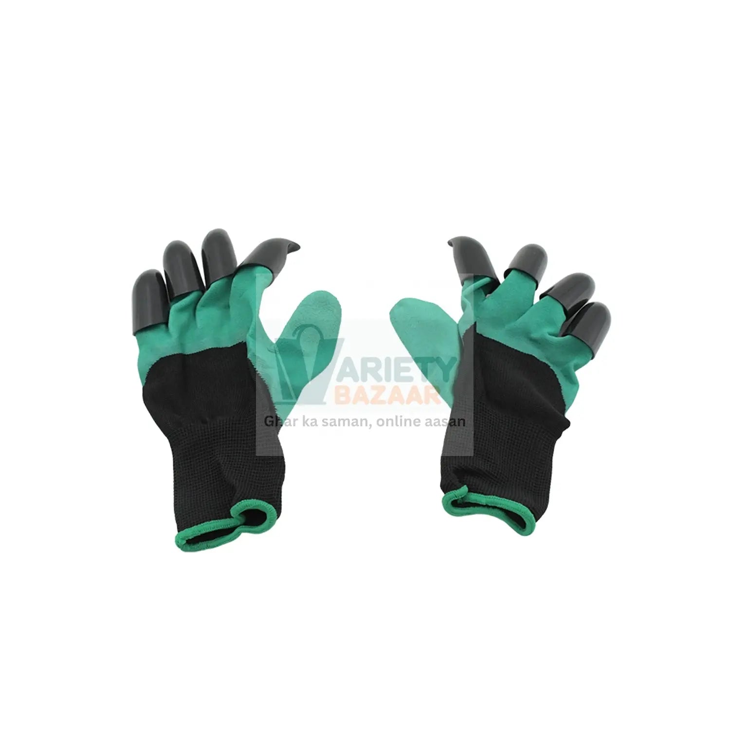 0719 Heavy Duty Garden Farming Gloves- ABC Plastic Washable With Hand Fingertips & ABS Claws For Digging & Planting, Gardening Tool for Home Pots Agriculture Industrial Farming work Men & Women (1 Pair / Mix Color) Travel Sahayak