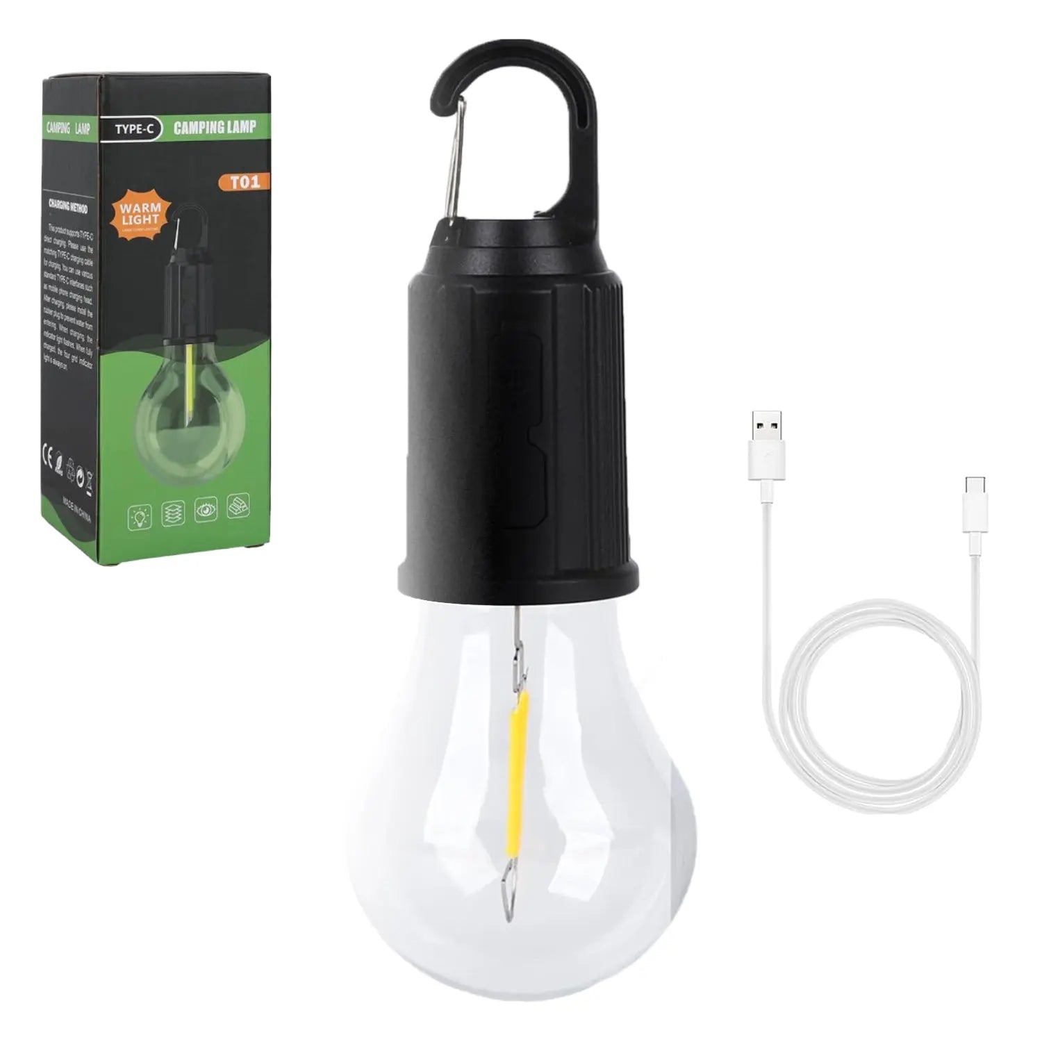 12658 Rechargeable Camping Lights for Tents LED Camping Tent Lantern 3 Lighting Modes Tent Lamp Portable Emergency Camping Lights with Clip Hook for Camping Hiking Fishing, Backpacking (1 Pc) - varietybazaar.co.in